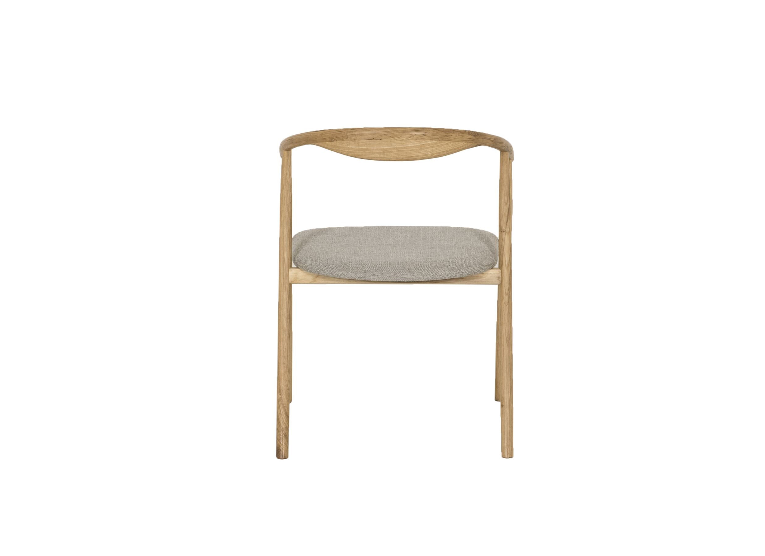 Aperçu - Chaise Baradine 56x55x78cm - chêne massif - naturel/gris clair