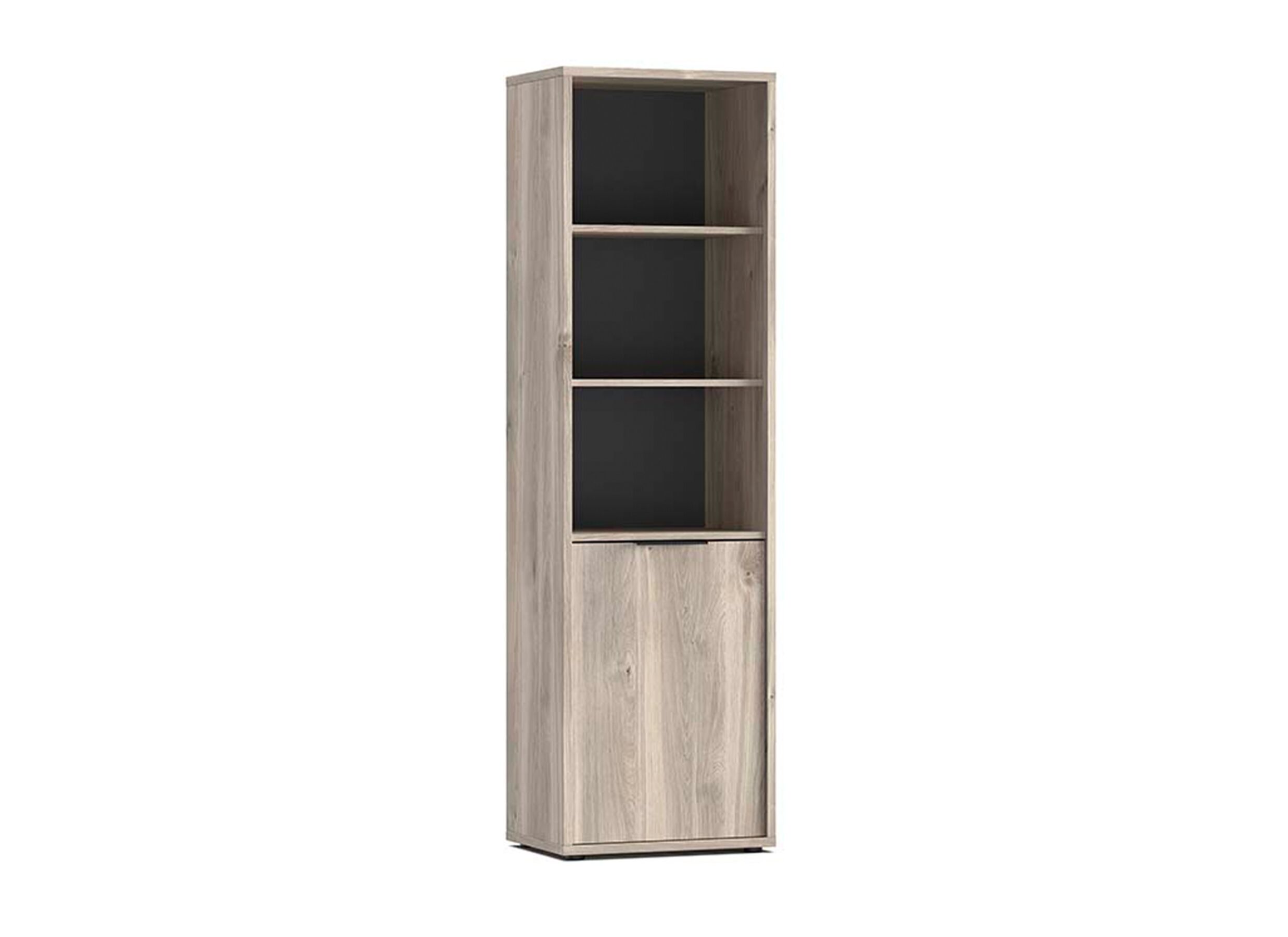 Plus Important - Bibliothèque Gloria 60x45x206cm - mélamine - greige castello oak
