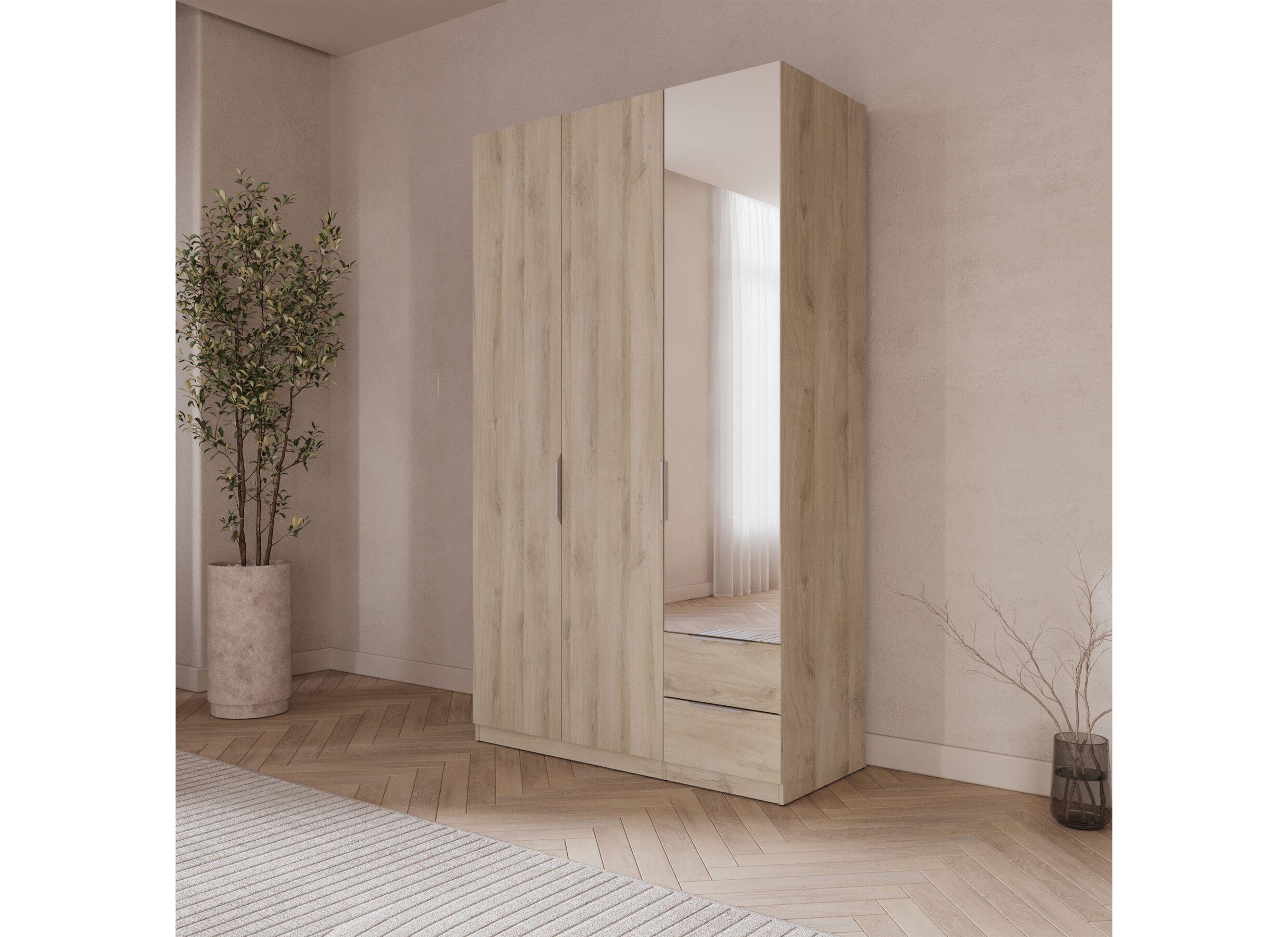 Sfeerfoto - Kleerkast Michigan 119cm - decor - kronberg eik