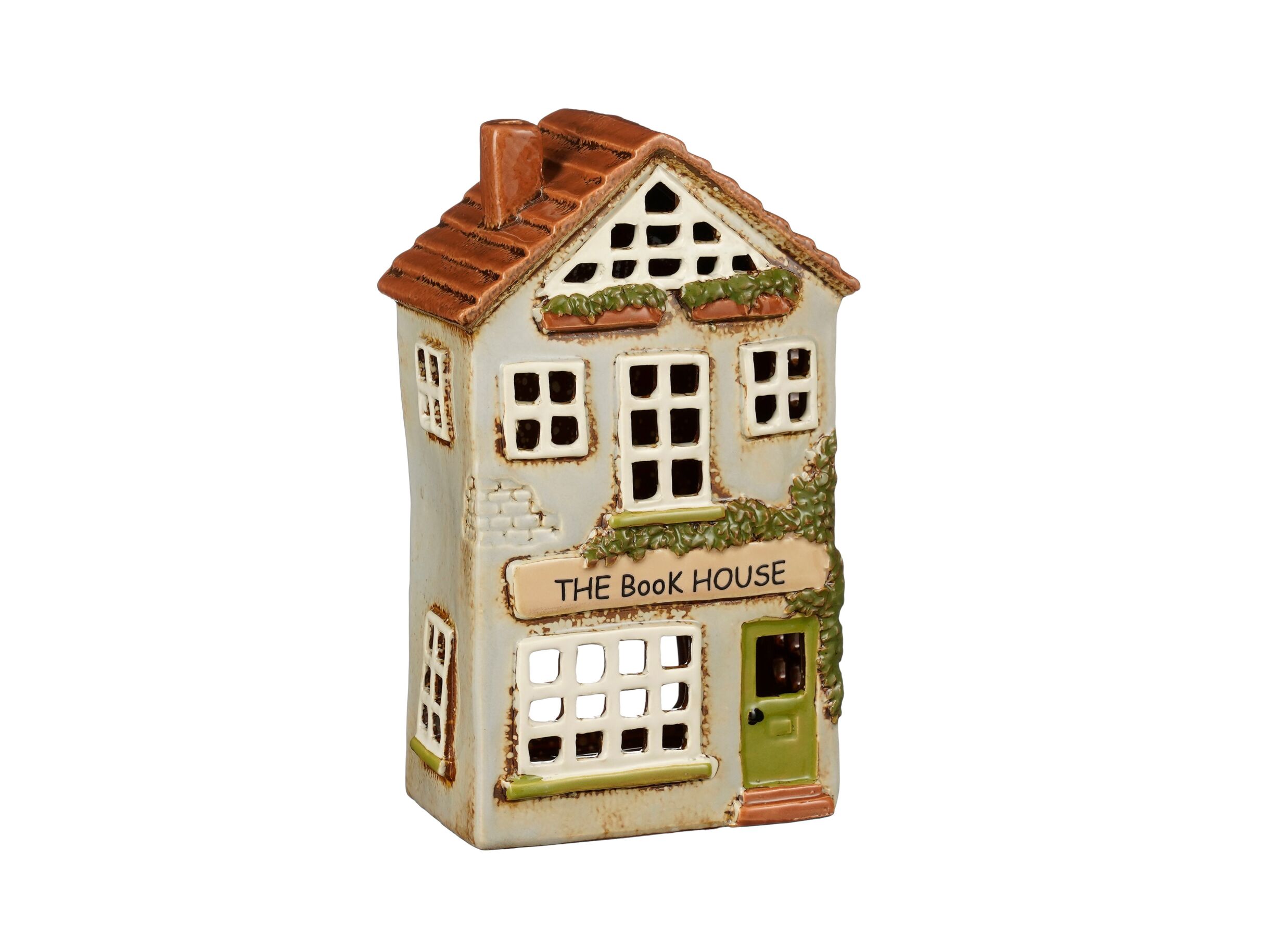 Theelichthouder The Book House H21 - Theelichthouder The Book House H21,5cm - keramiek - multicolor