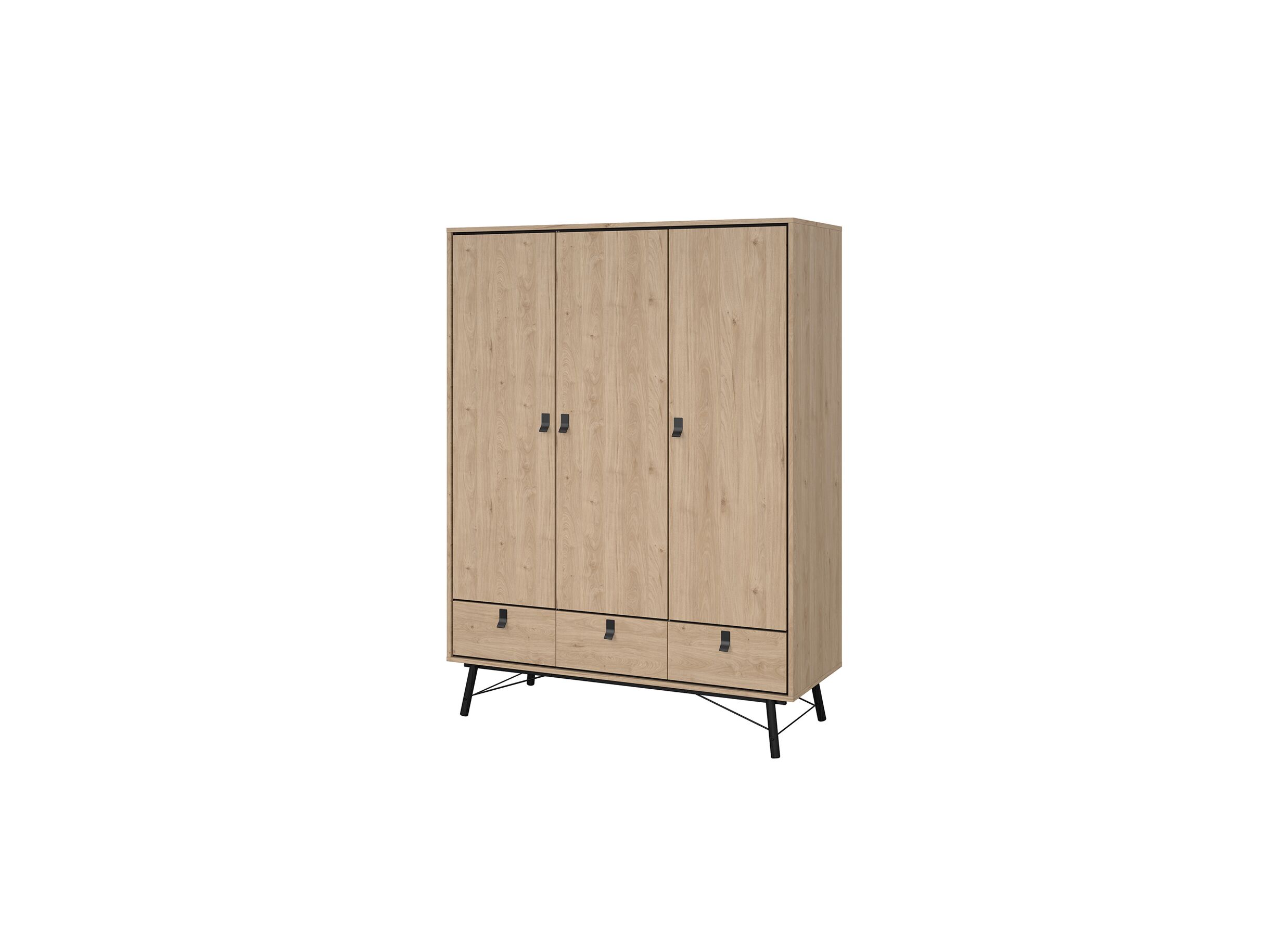 Garde-robe Ry 151cm - décor - marron/noir