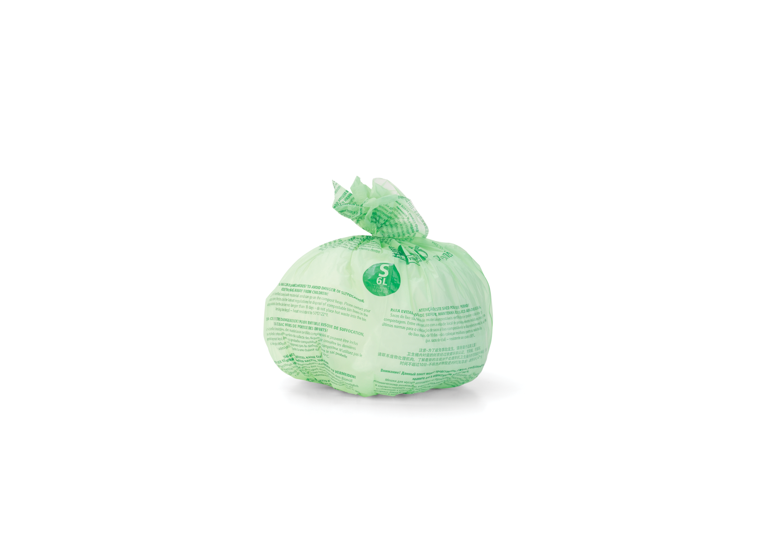 Sac poubelle Brabantia 6L taille S 10 pièces biodégradable