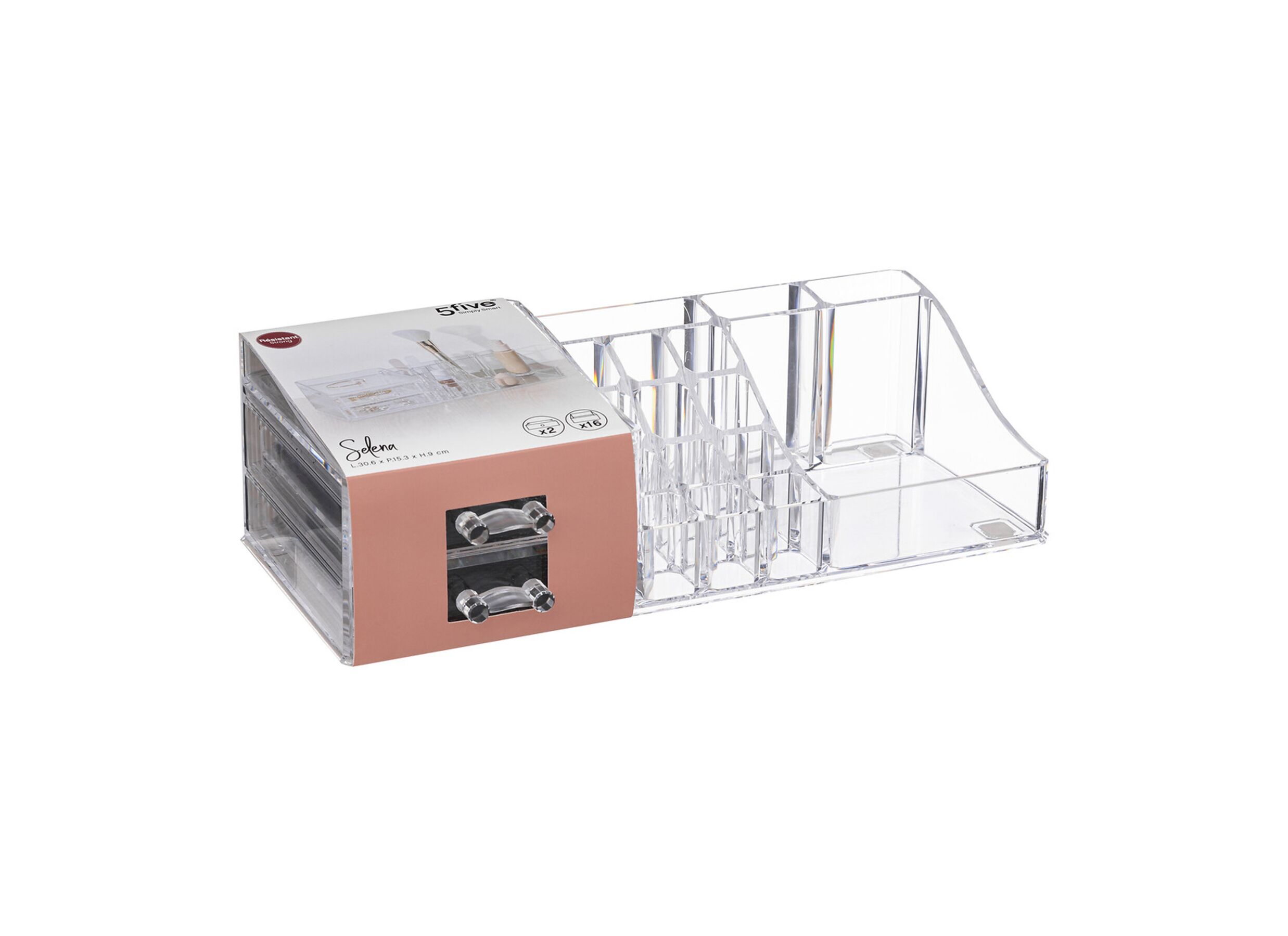 Overzichtsfoto - Organizer Selena 30,6x15,3x9cm - polystyreen - transparant