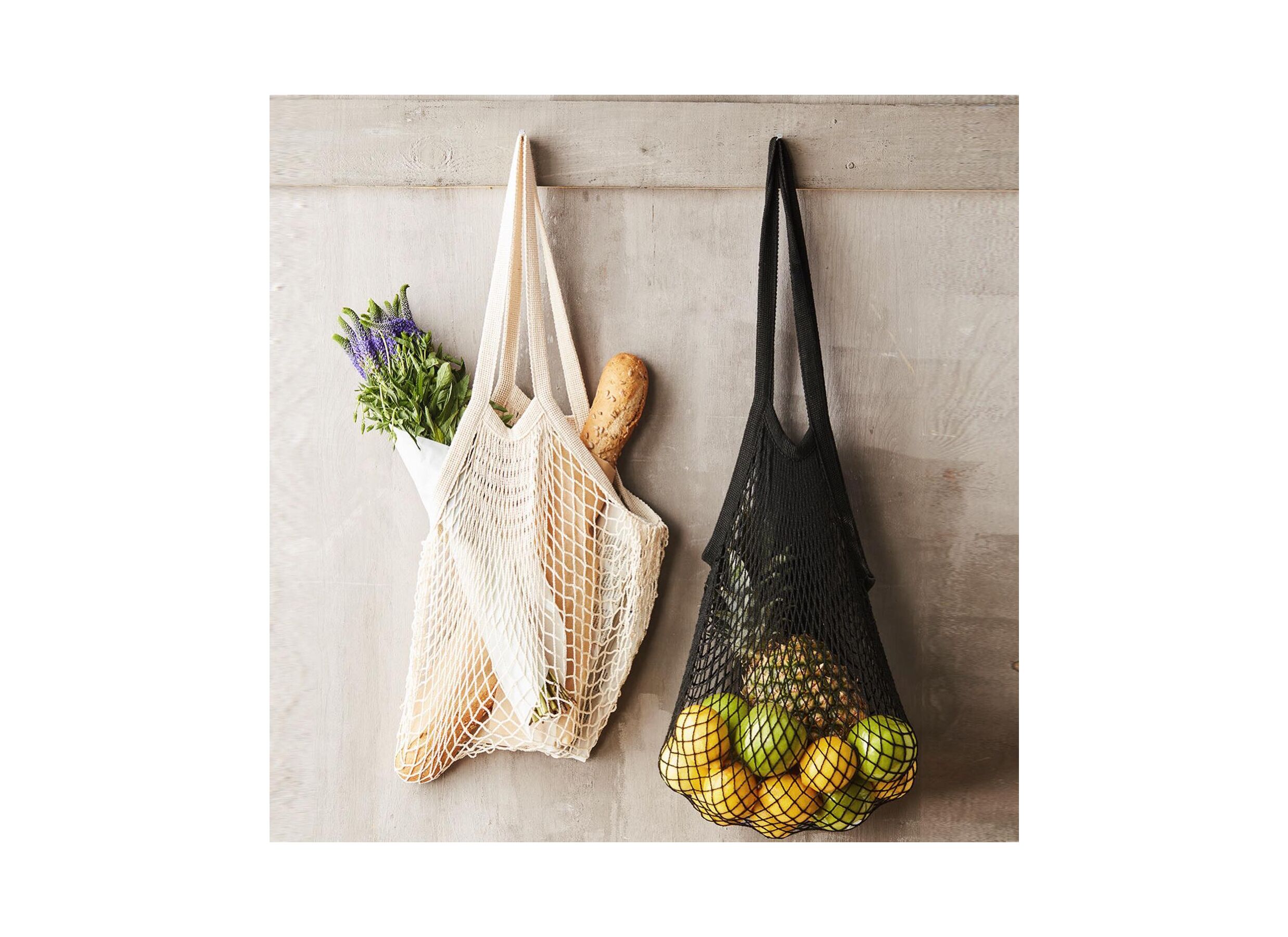 Foto ambiance - Sac en filet parisien 33x45cm crème