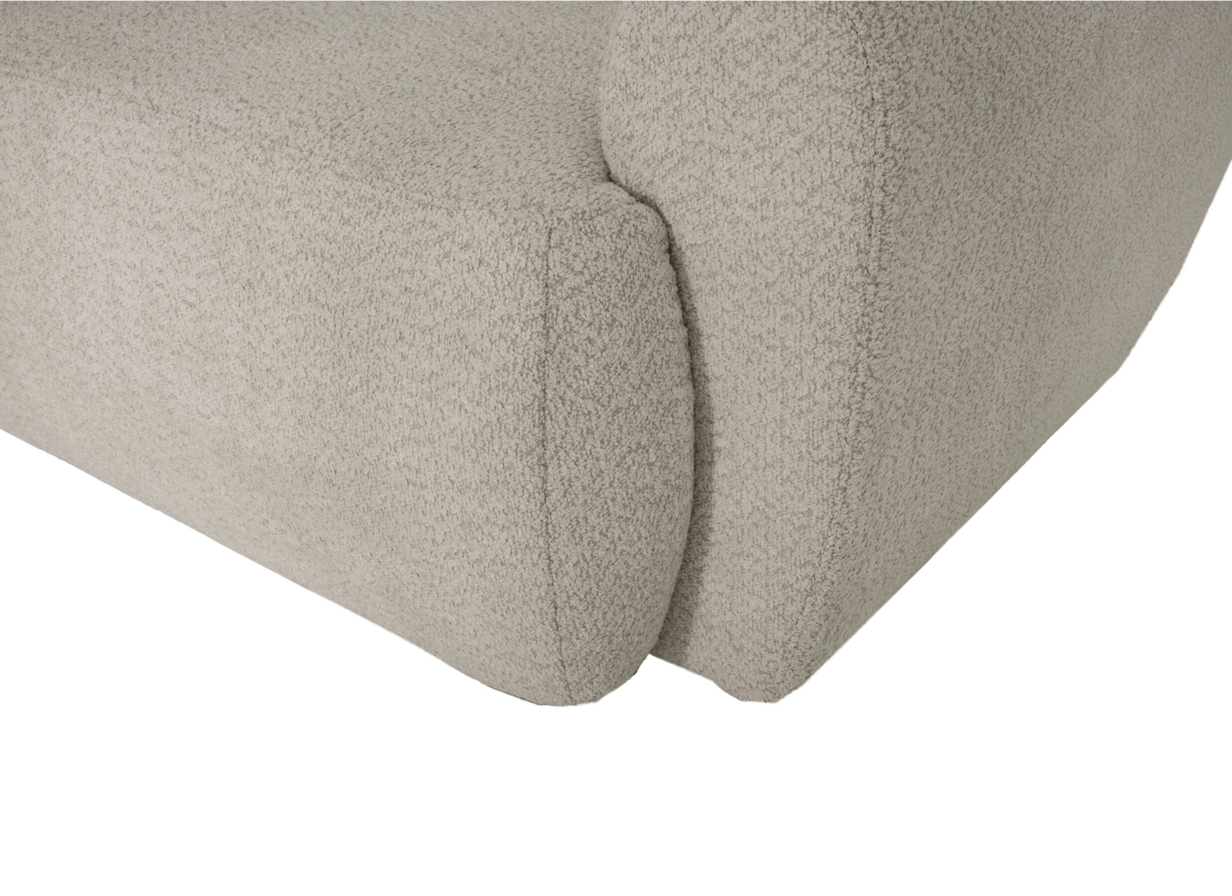 Detail - Canapé d'angle Malmo 340x171cm - tissu - beige