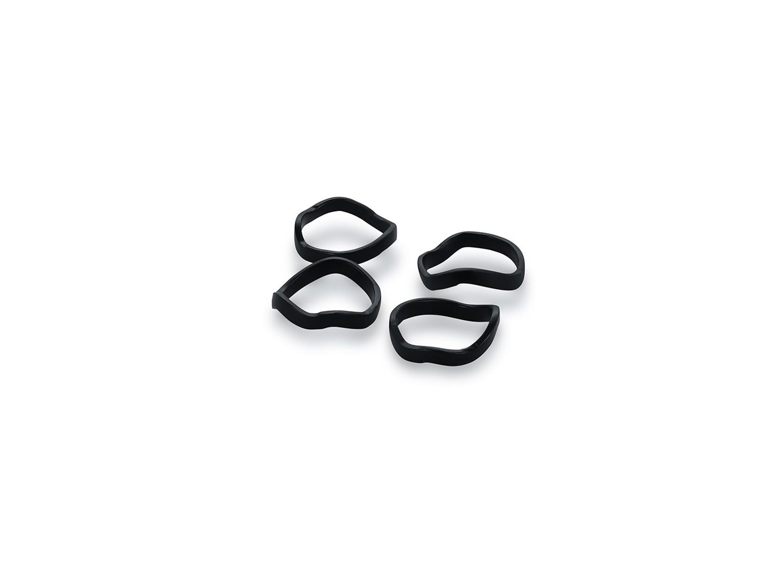 Aperçu - Ronds de serviette Charm 4,5x4,5cm - noir - lot de 4