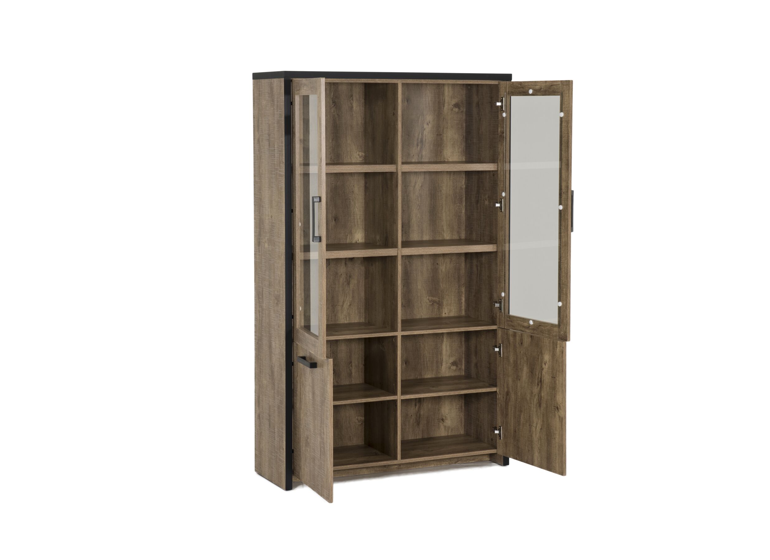 Vitrinekast Esther 110cm - decor - industrial oak