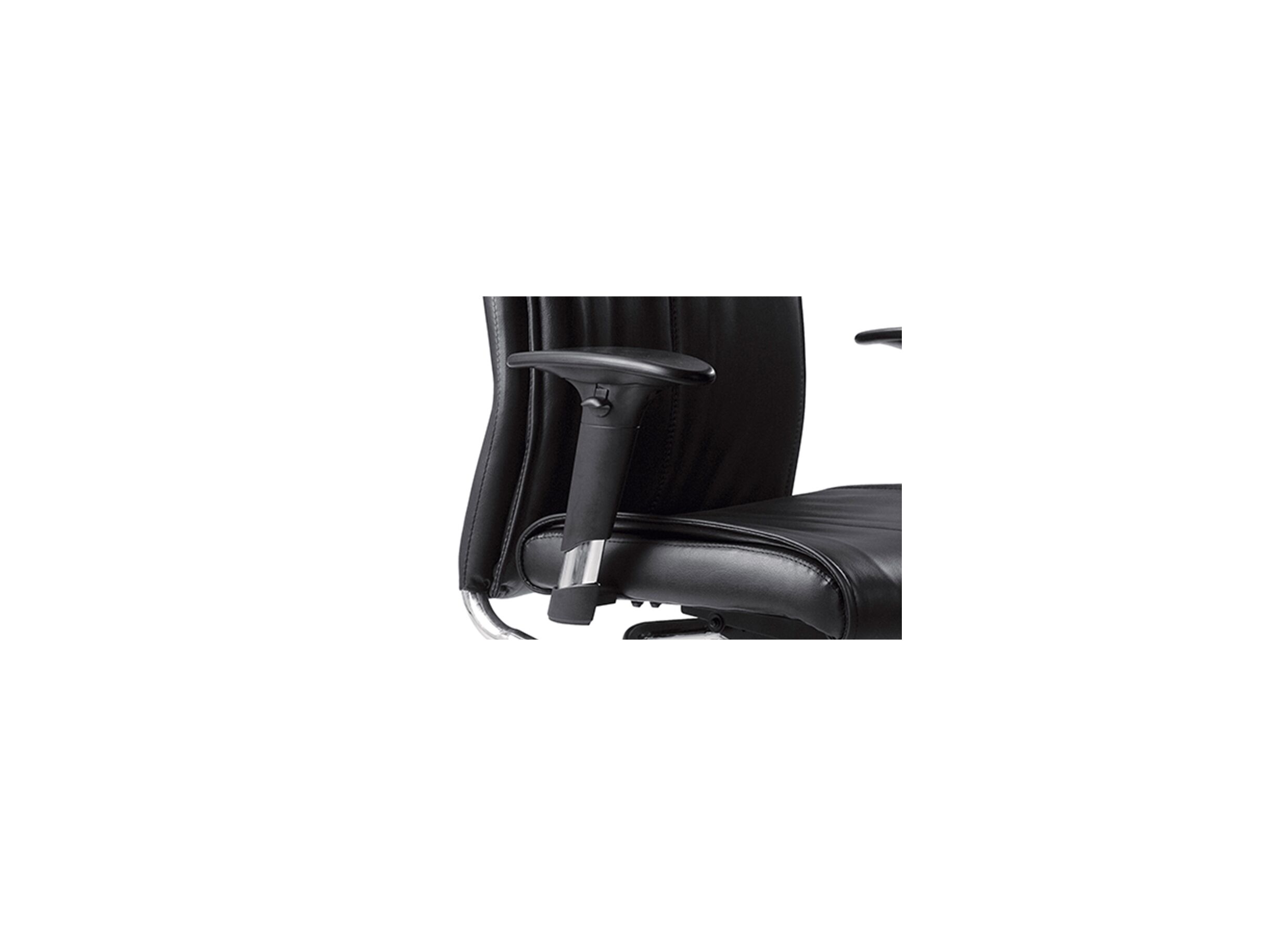 Chaise de bureau Harley 66x66x120,5cm - similicuir - noir