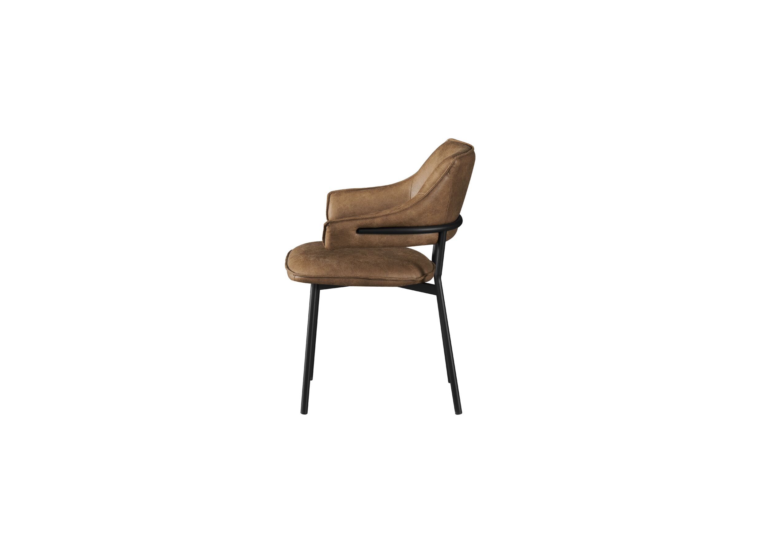 Overzichtsfoto - Stoel Boxer 62x47x83cm - stof - bruin