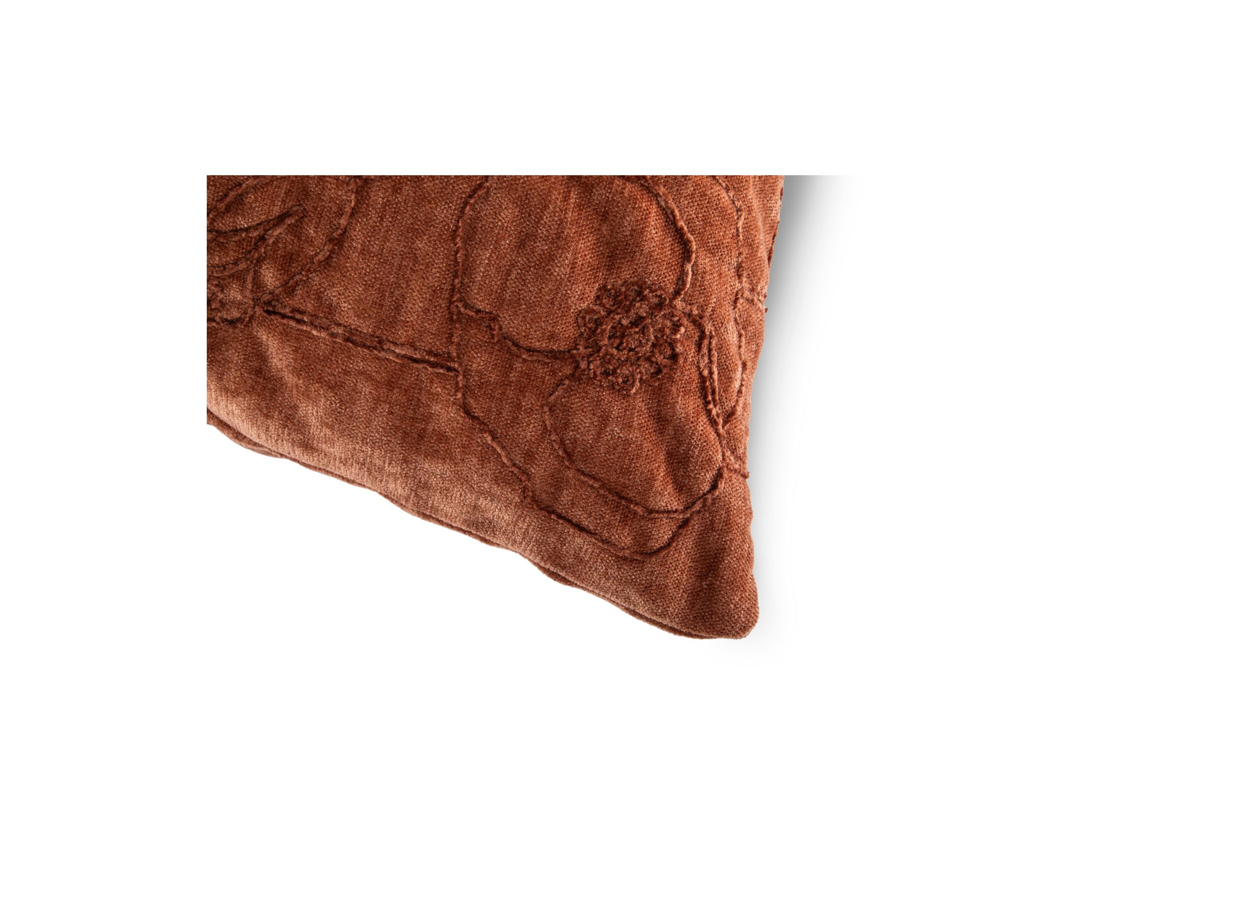 Detail - Coussin Julot 45x45cm - tissu - cognac