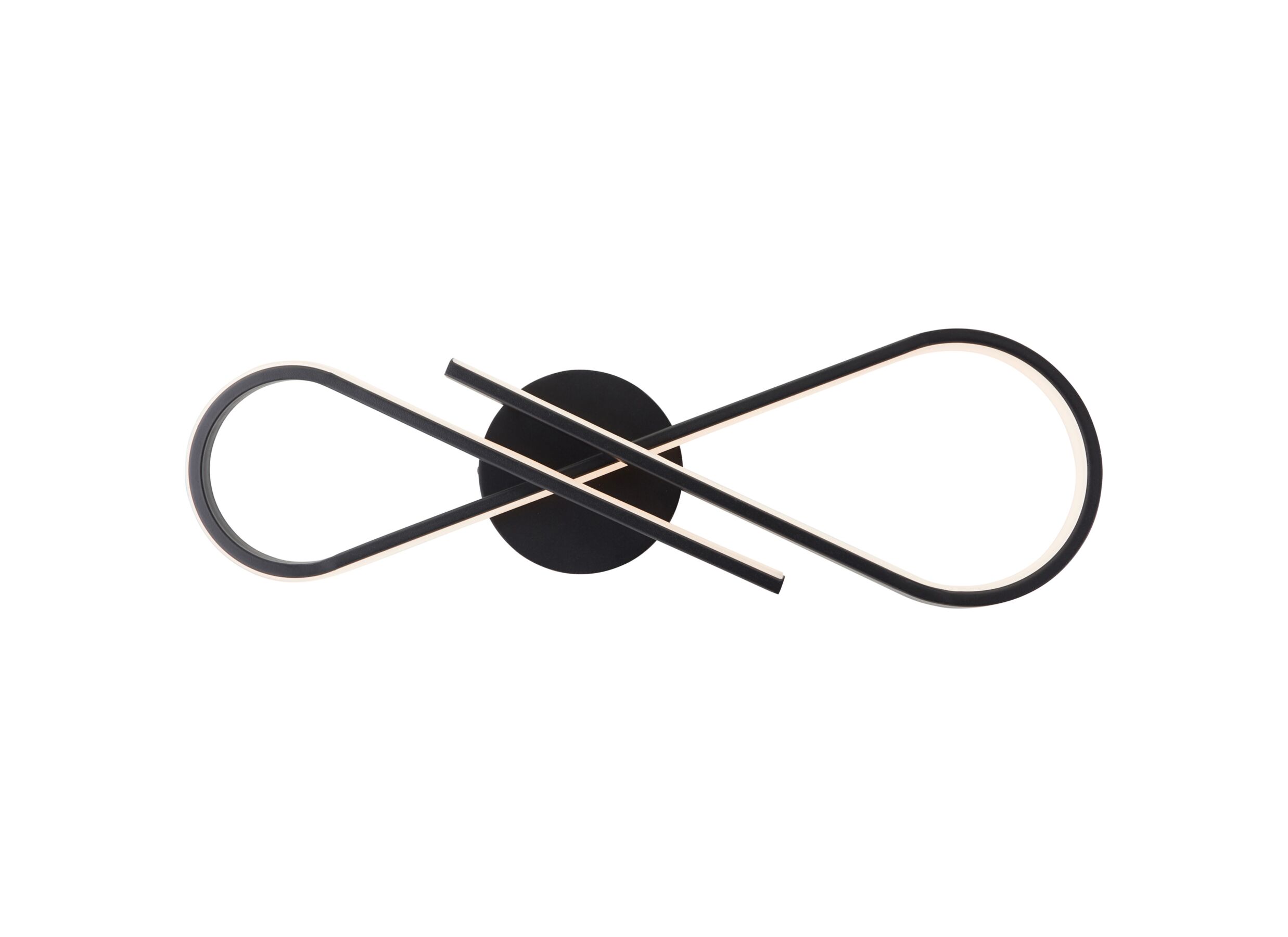 Aperçu - Plafonnier Hinton 20x65,5x7cm - plastique & métal - noir