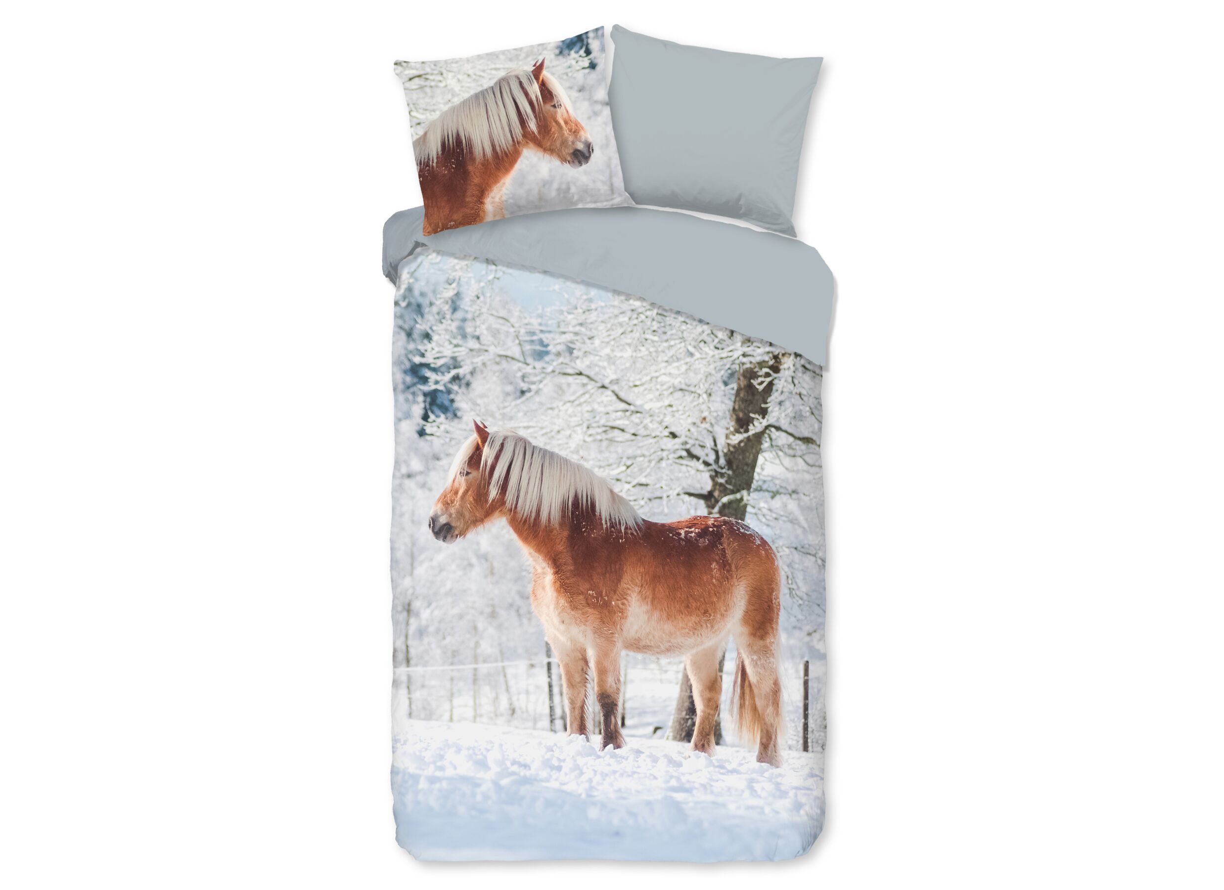 Hoofdfoto - Dekbedovertrek Scarlet 140x220cm - flanel - blauw