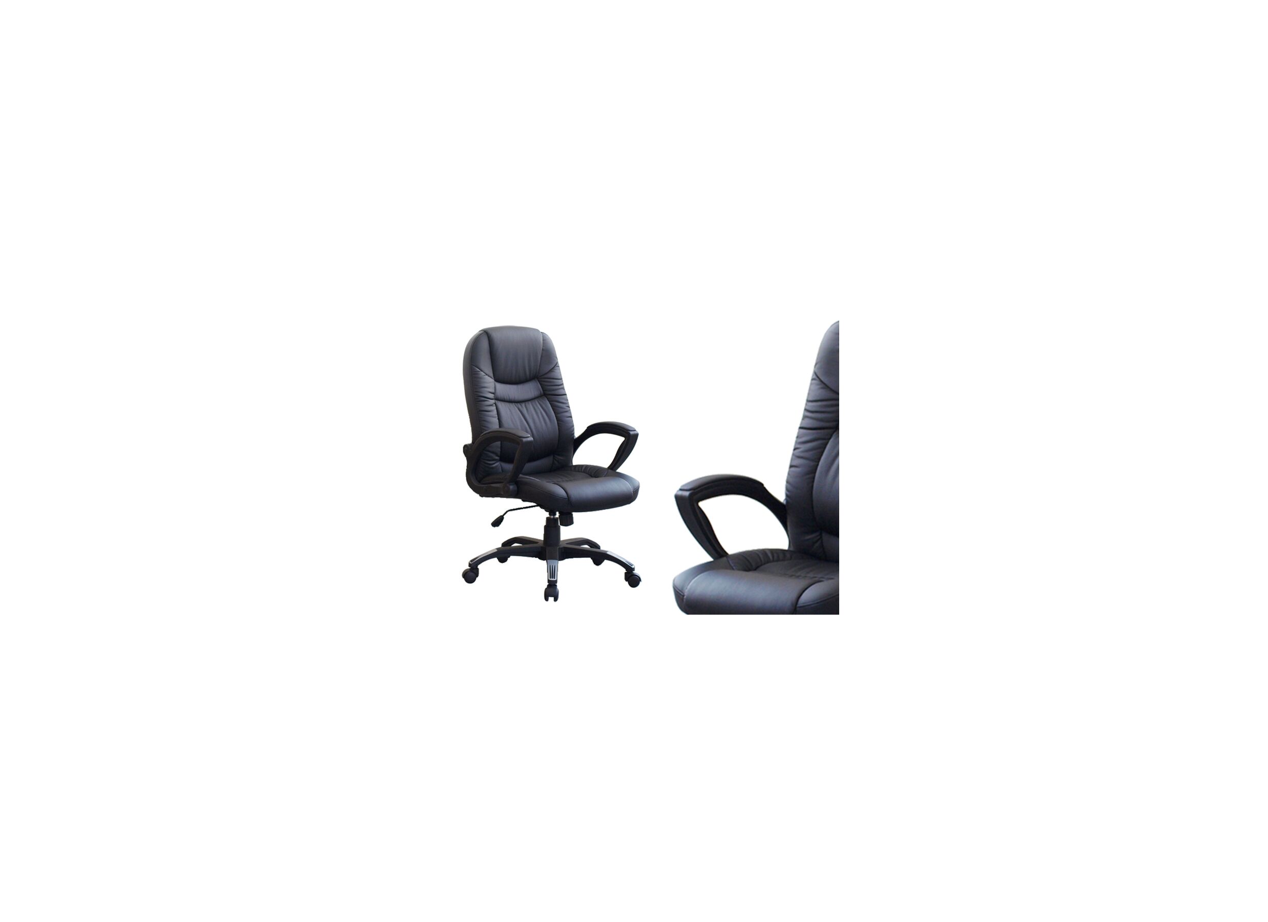 Bureaustoel Njet 68x74x115cm - lederlook - zwart