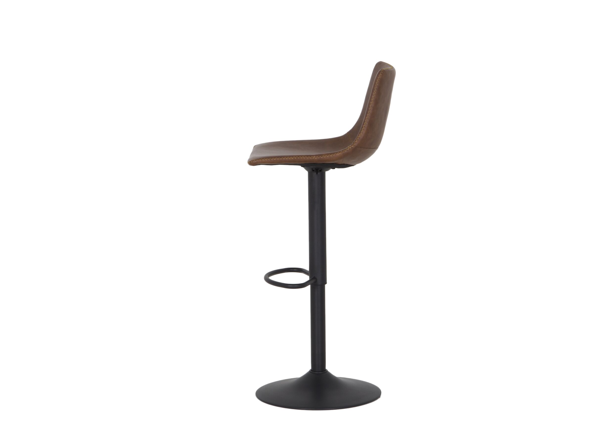 Barstoel Alamo ZH60-82cm - lederlook - cognac