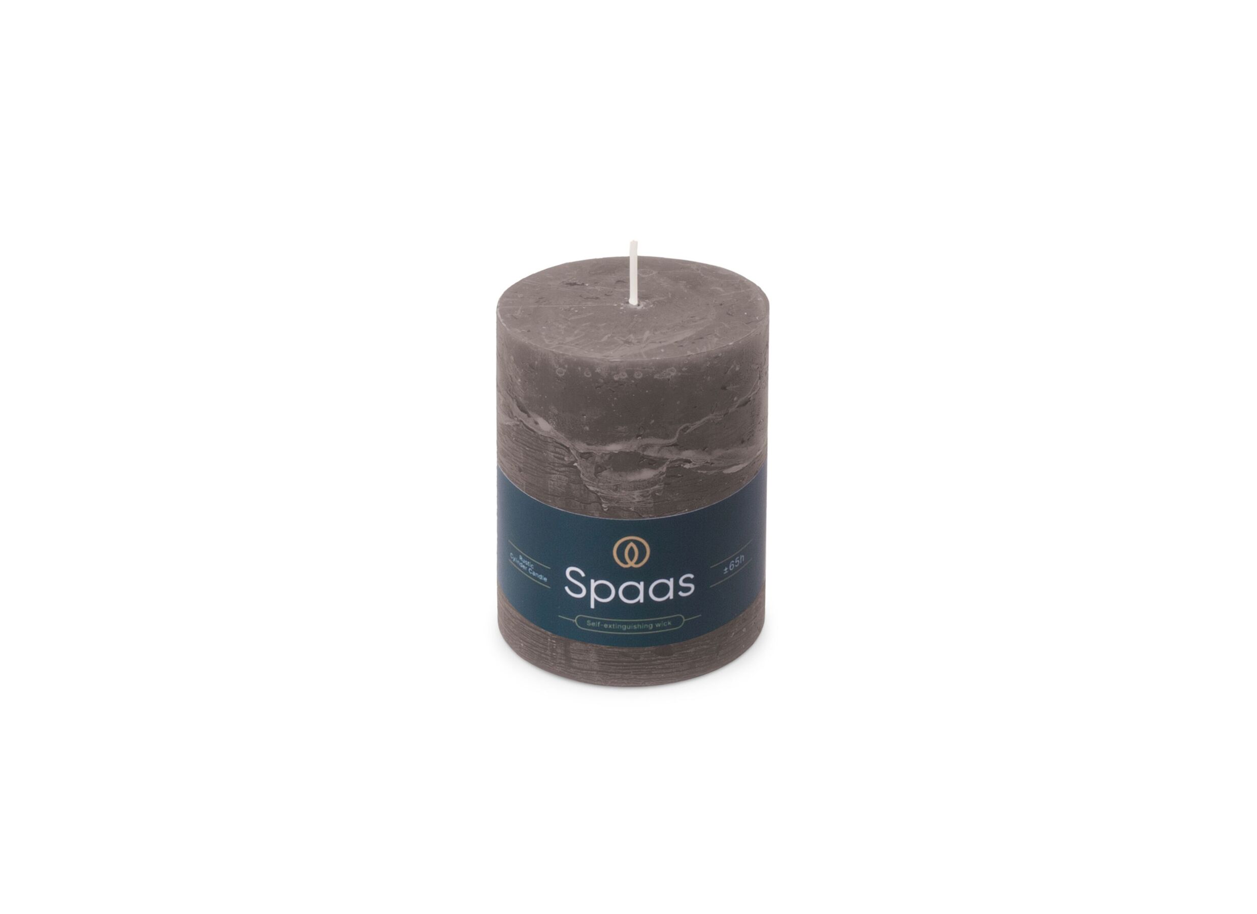 Plus Important - Bougie Cylindre Rustique taupe
