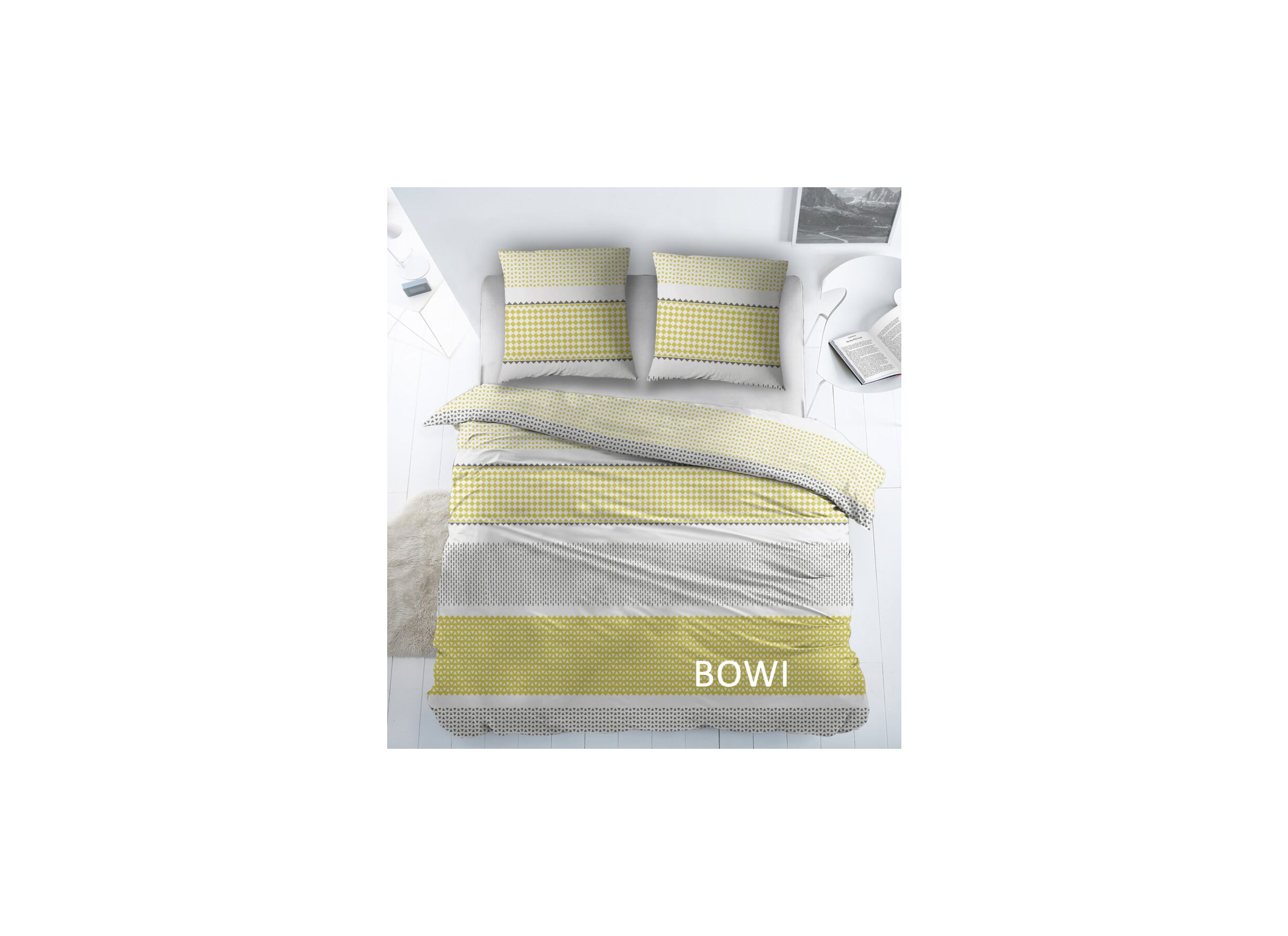Housse de couette Bowi 200x220cm coton - Housse de couette Bowi 200x220cm coton