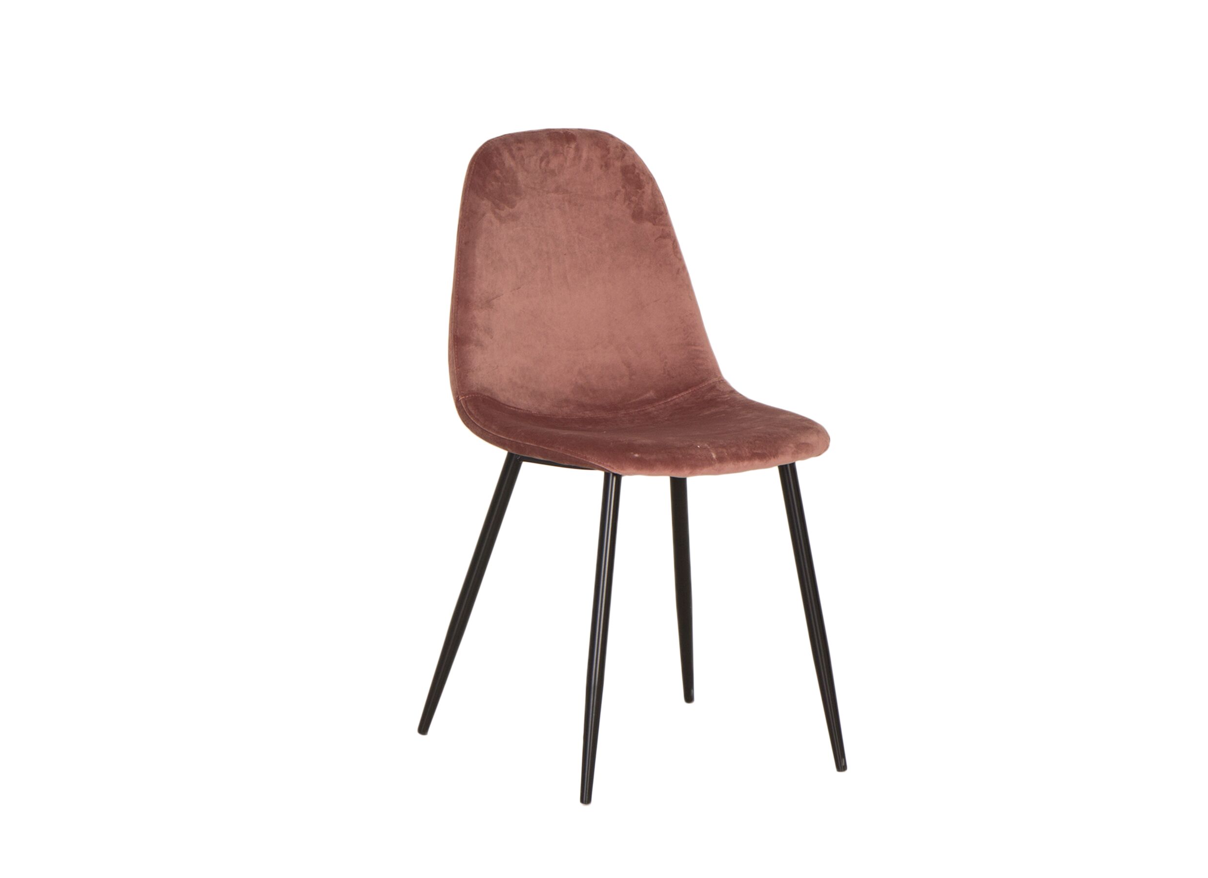 Chaise Charlton velours rose - Chaise Charlton 44x53x87cm - velours - rose