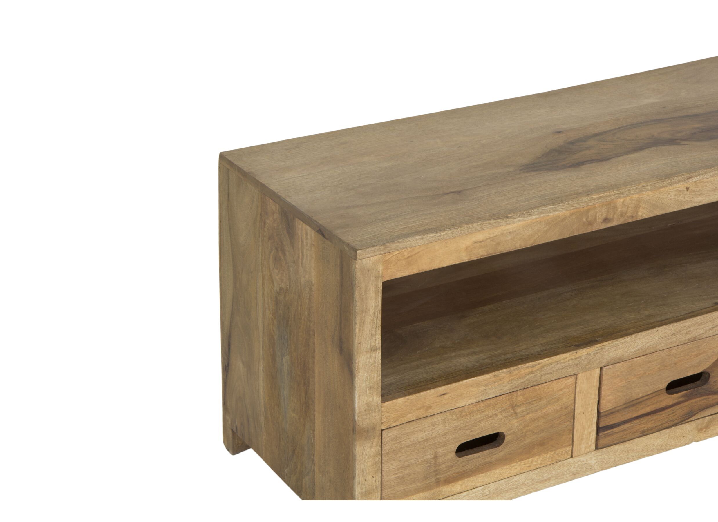 Tv-meubel Ploutos 125x48cm - mango massief - naturel