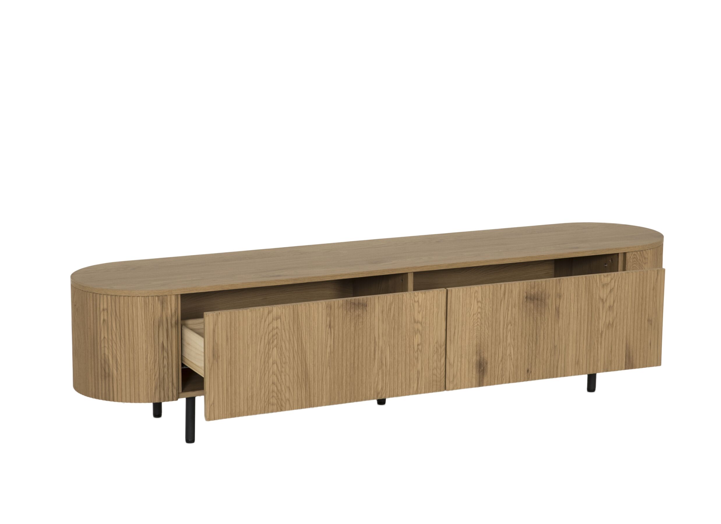Disposition - Meuble TV Sordino 180cm - MDF/métal - naturel