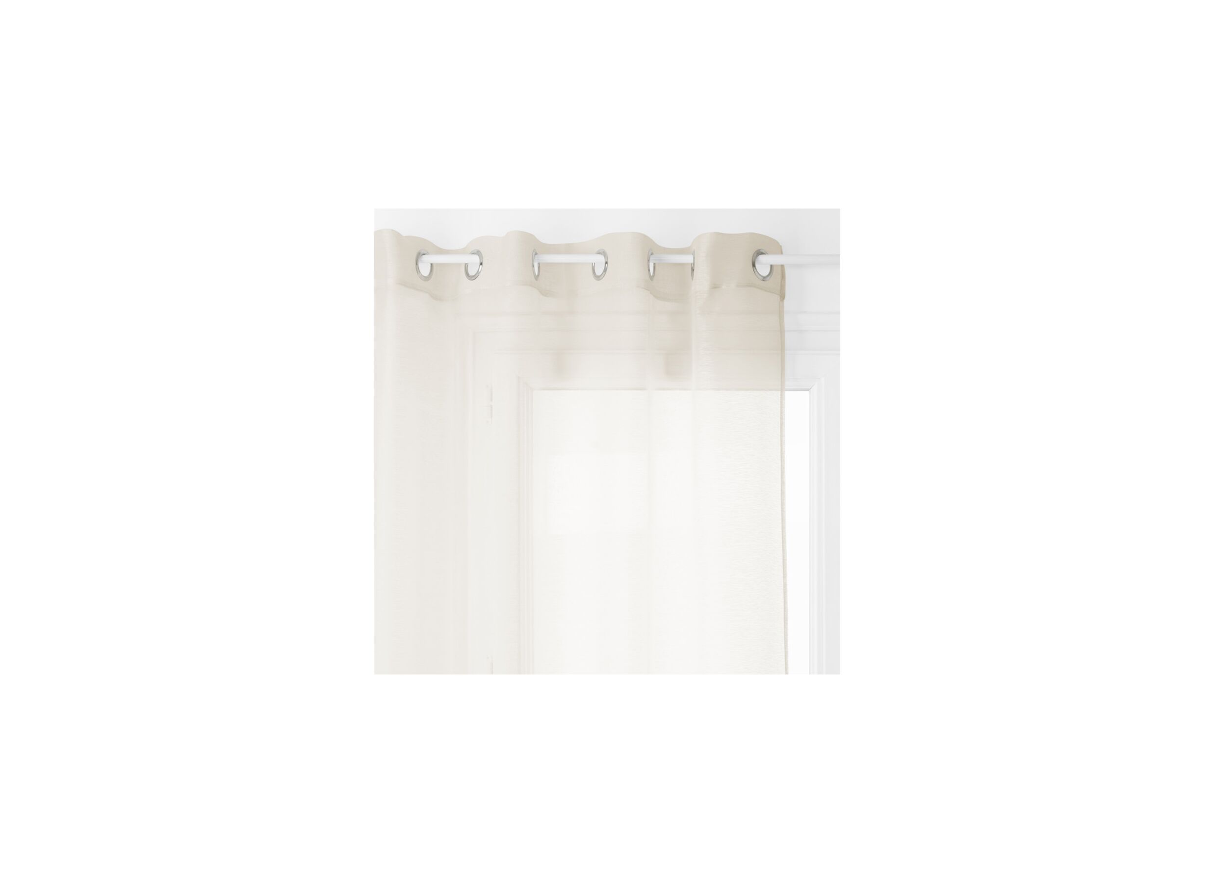 Gordijn Moly 135x240cm - polyestervezel - beige linnen - Rideau Moly 135x240cm - fibre de polyester - beige lin
