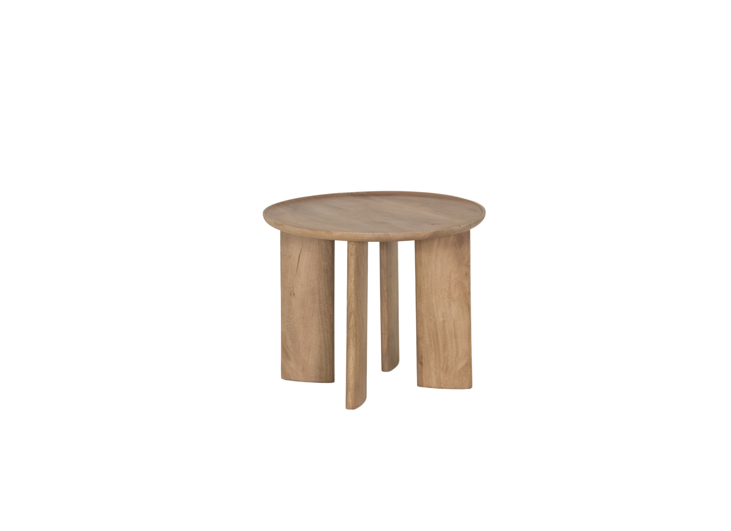 Plus Important - Table d'appoint Spinoza Ø60cm - manguier massif - naturel