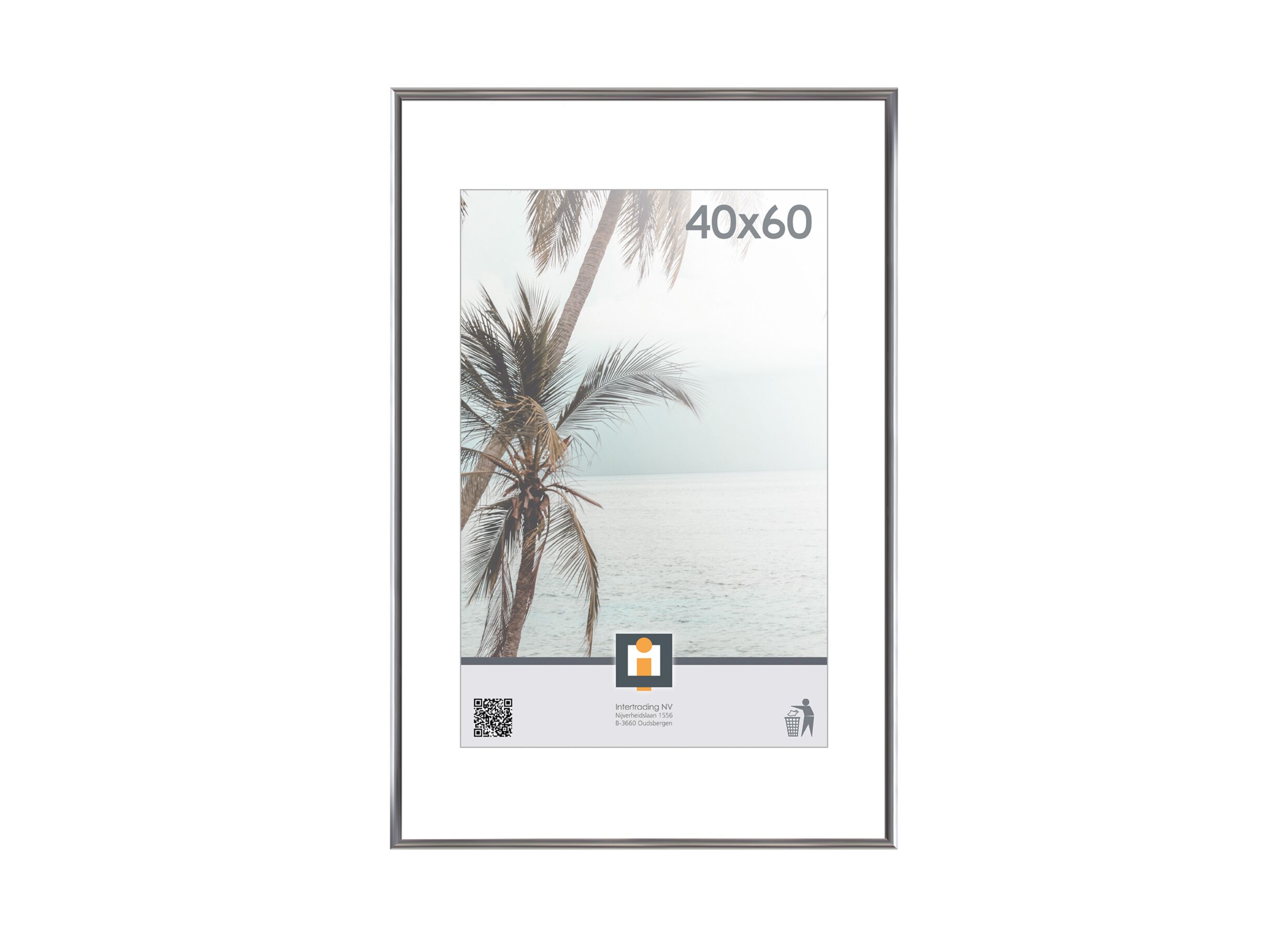 Hoofdfoto - Fotokader Kyoto 60x40cm - kunststof & glas - zilver