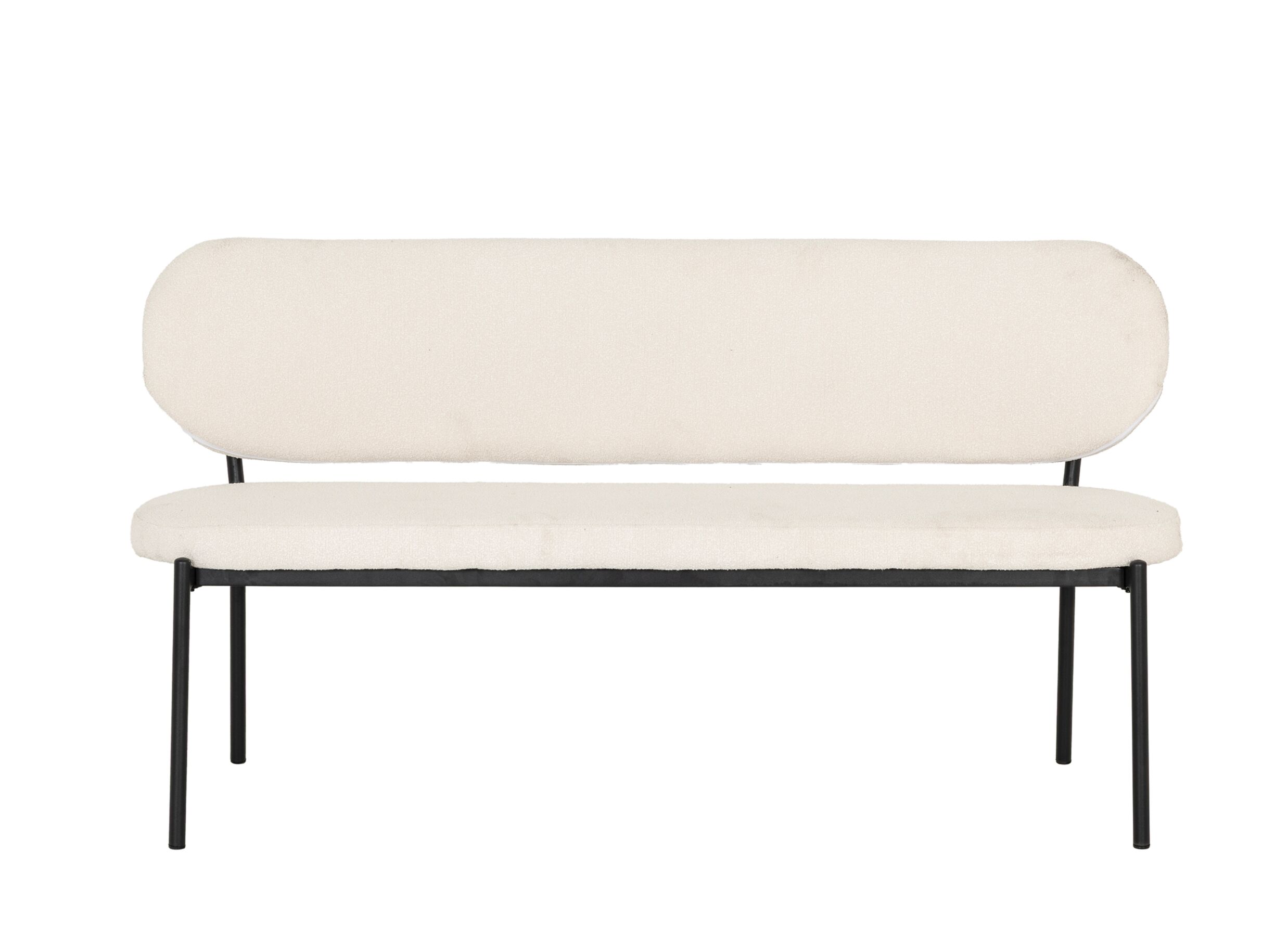 Aperçu - Banc Luke 160cm - tissu - blanc