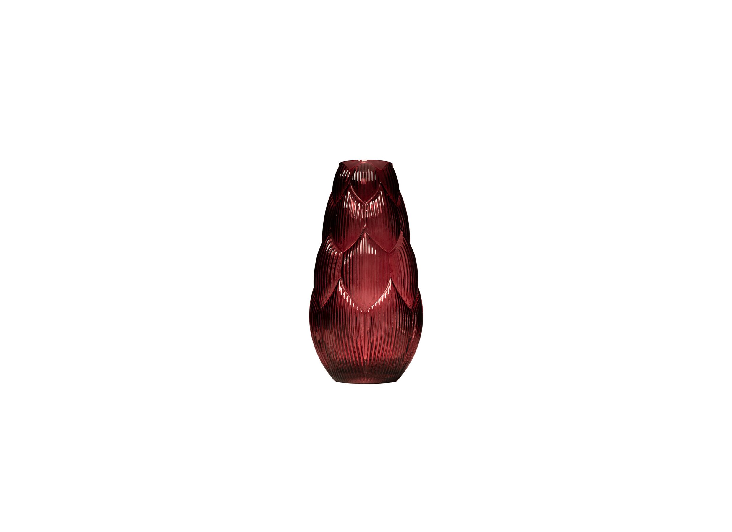 Plus Important - Vase Artis H35cm - verre - rouge