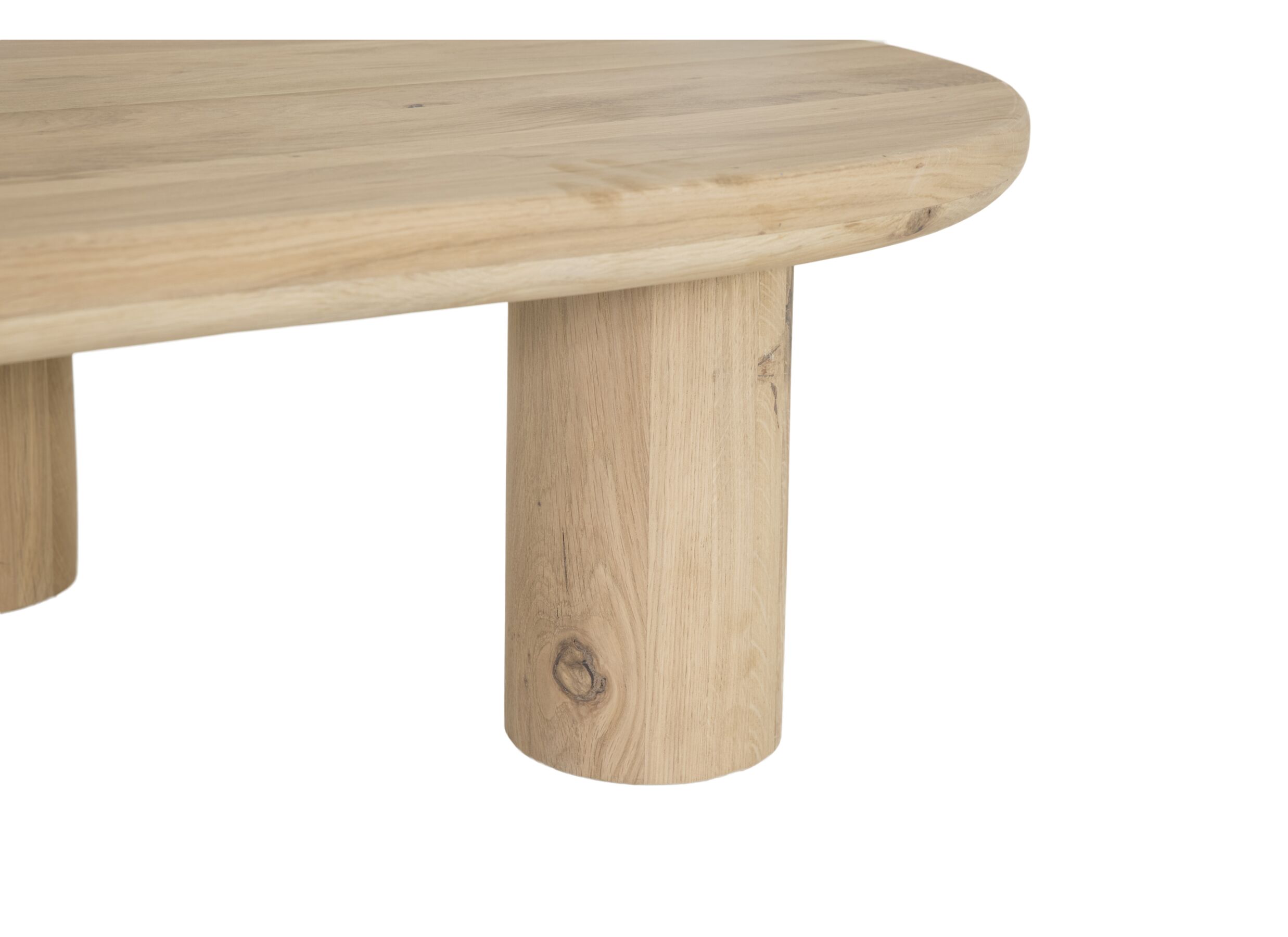 Table basse Nephro 120x60cm - chêne massif - naturel