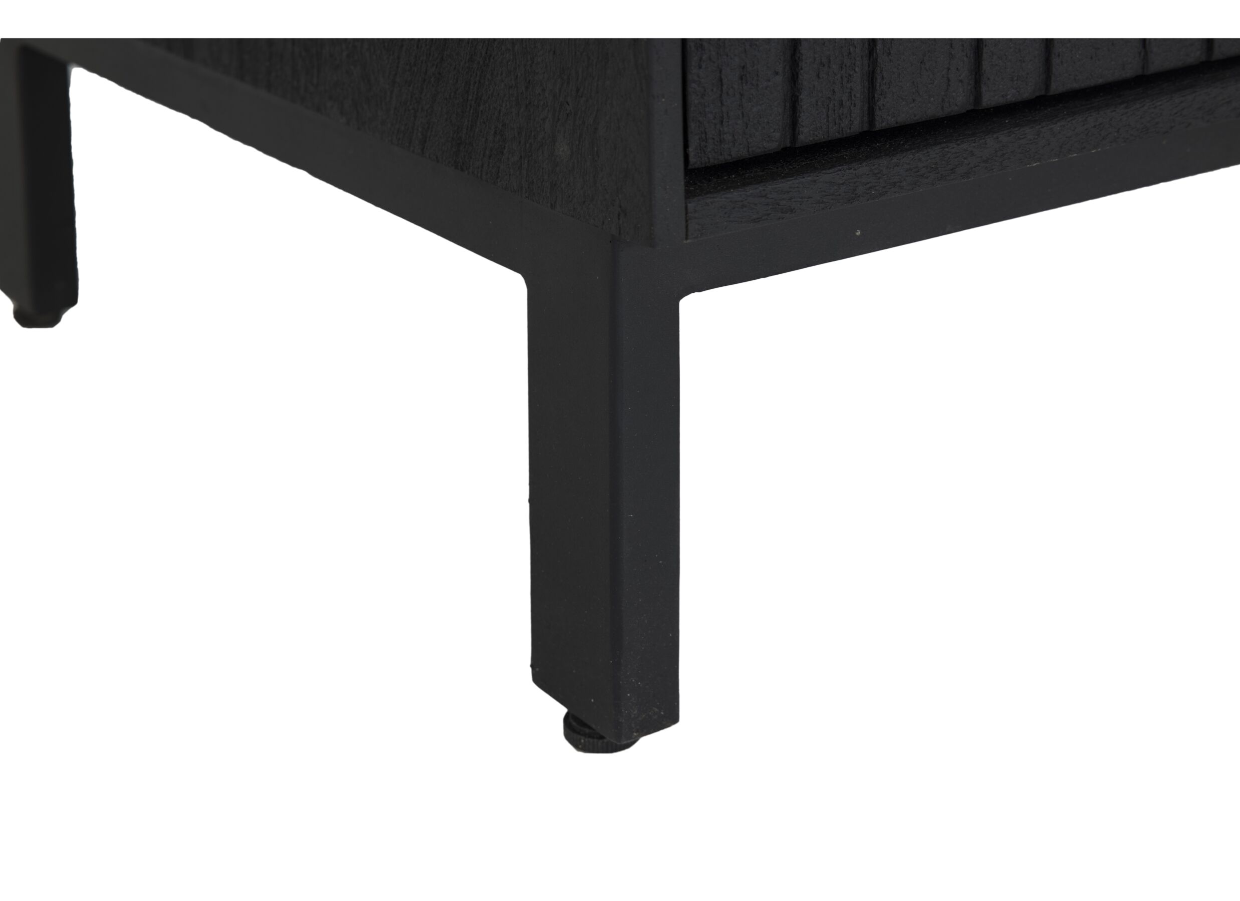 Buffet Aquilano 225cm - acacia massif - noir