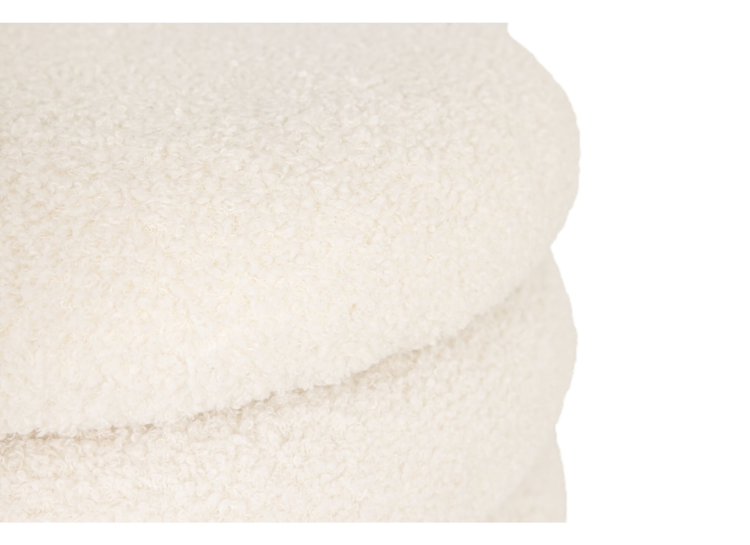 Detail - Pouf Opio avec rangement Ø38cm - bouclé - blanc