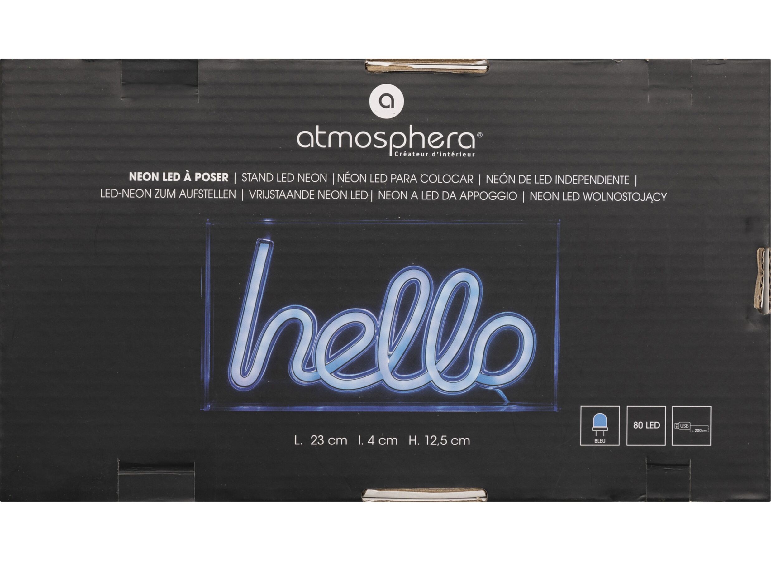Indeling - Ledlamp Neon Hello 23x15,5cm - kunststof - blauw