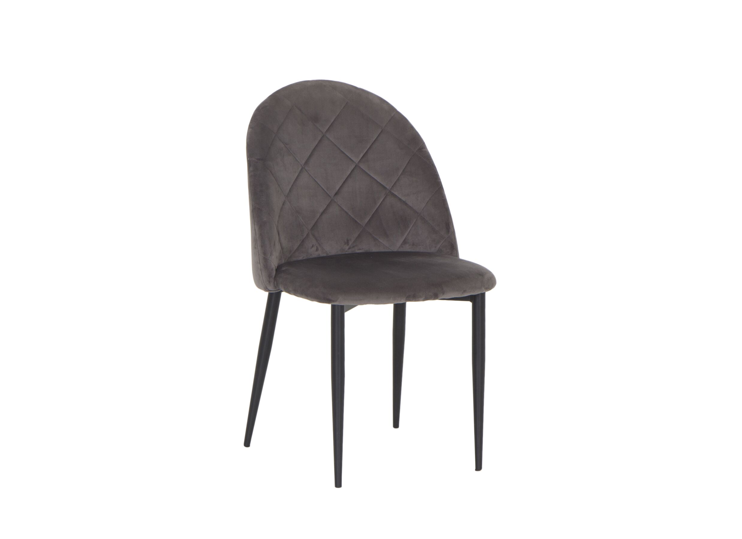 Hoofdfoto - Stoel Commendatore 52x60.5x87cm - fluweel - grijs