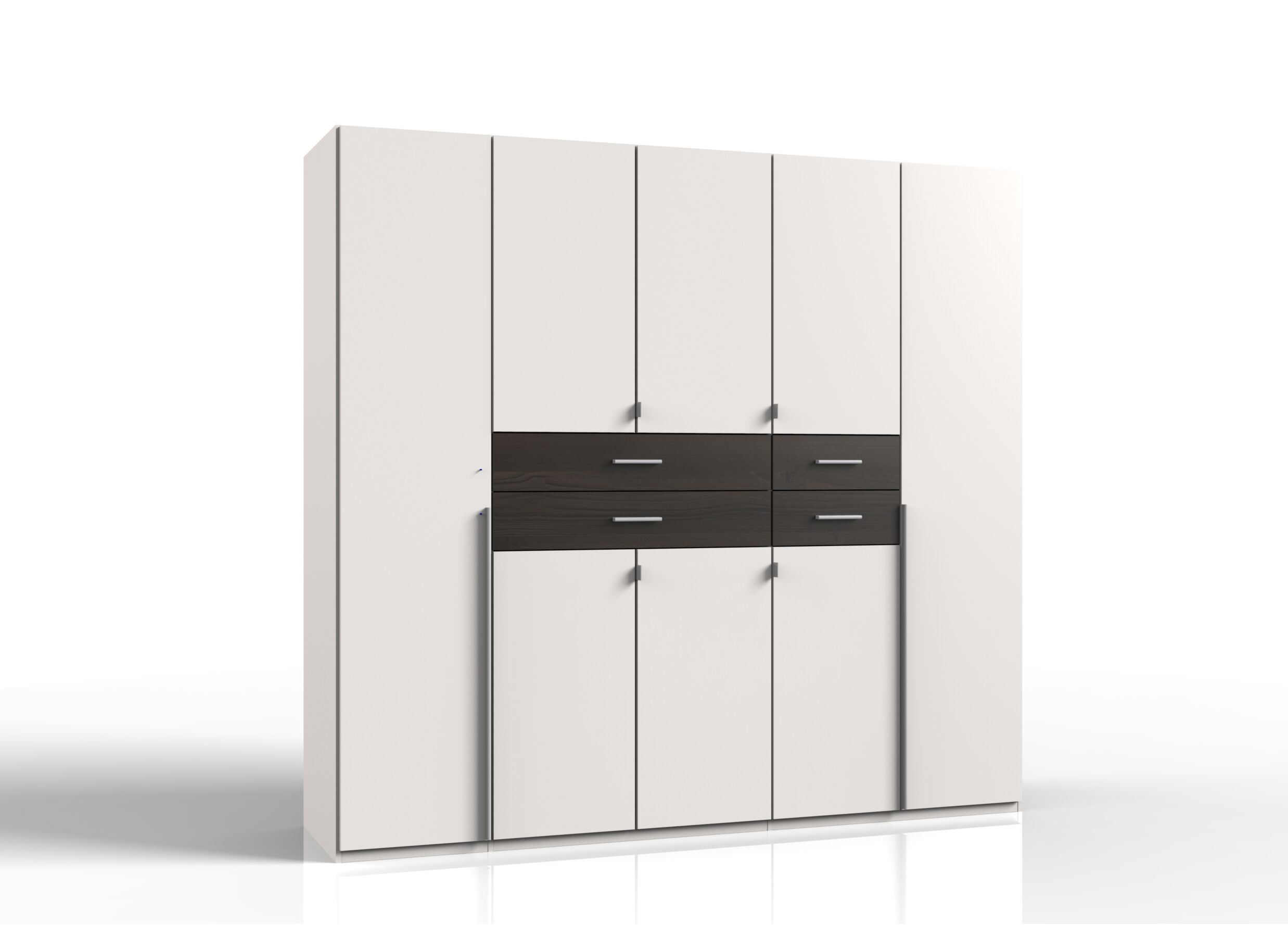 Garde-robe Denver 225cm - Garde-robe Denver 225cm - décor - blanc/chêne carbone