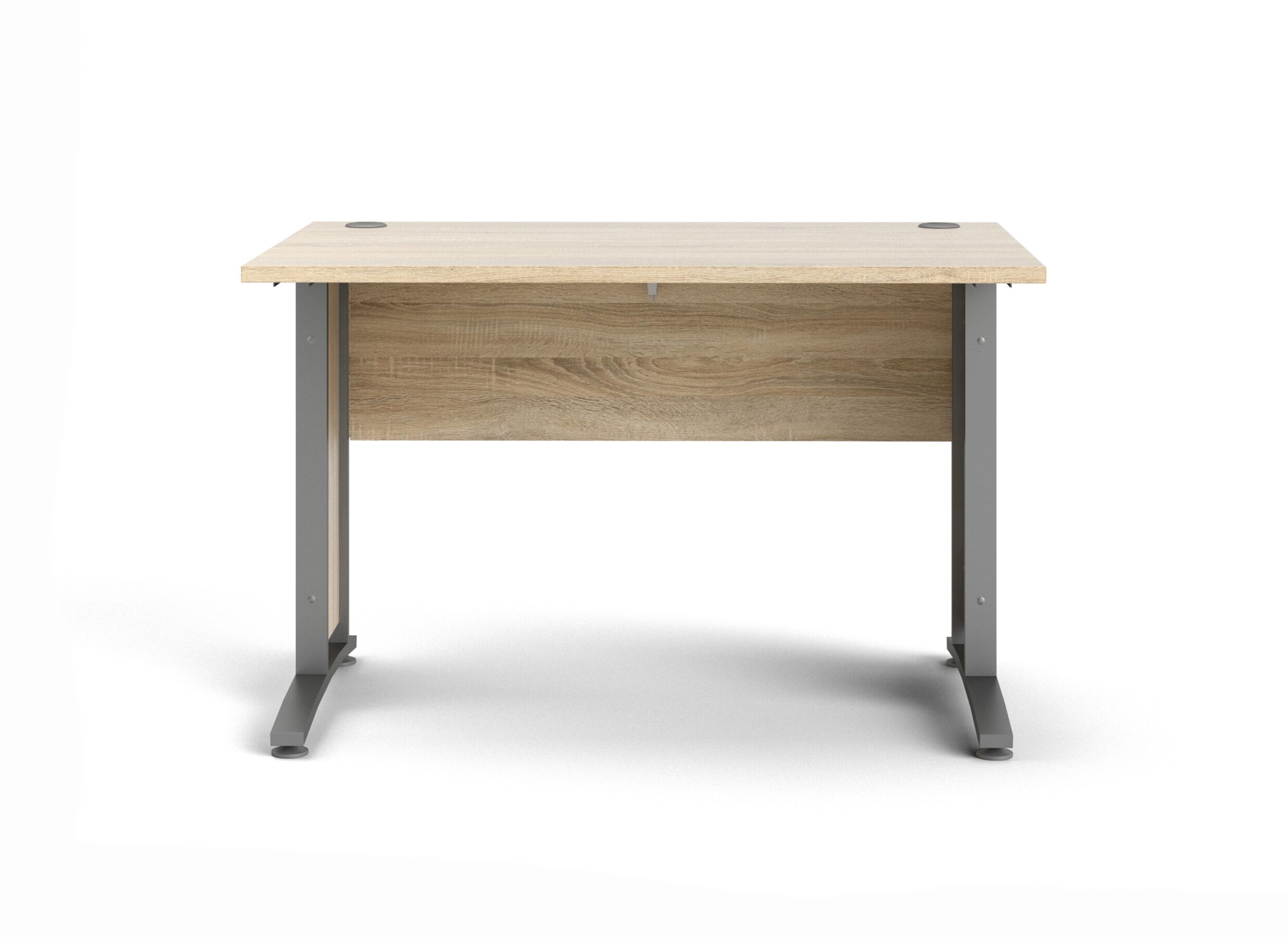Aperçu - Bureau Prima 120x80x75cm - mélamine - chêne & argent