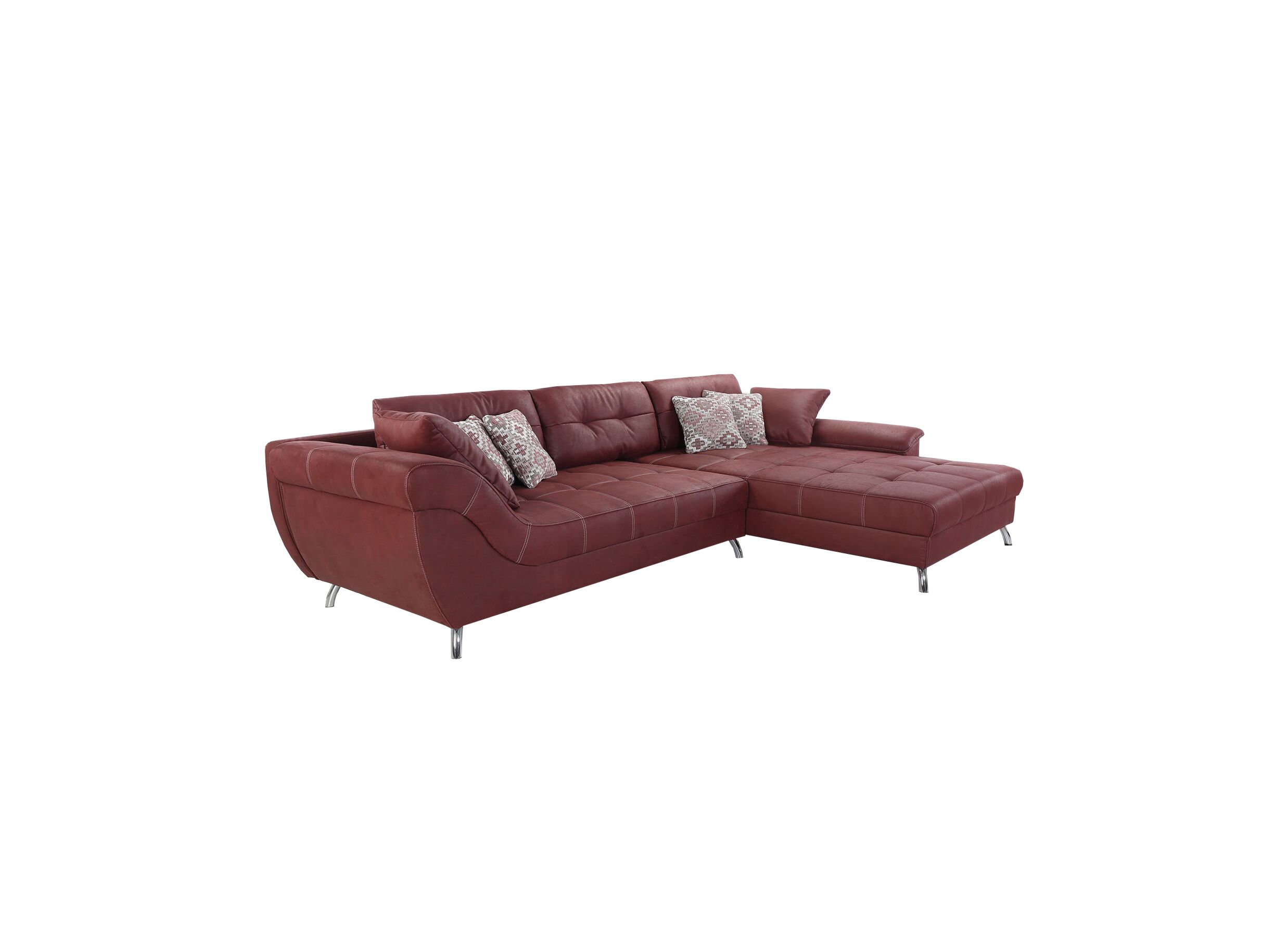 Hoeksalon San Francisco 355x218cm - stof - rood