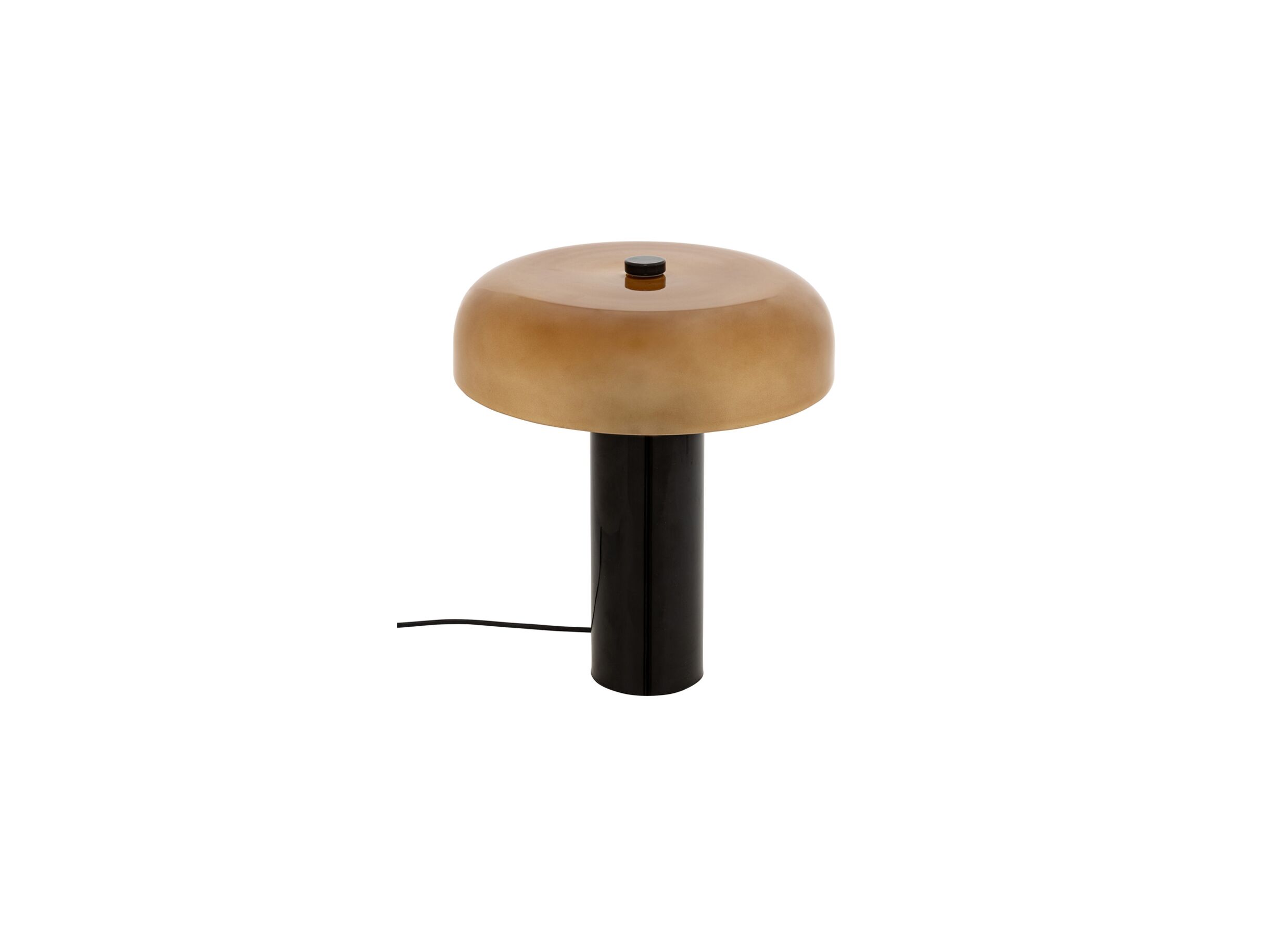 Tafellamp Jody E27 H27cm - glas & metaal - amber - Lampe de table Jody E27 H27cm - verre & métal - ambre