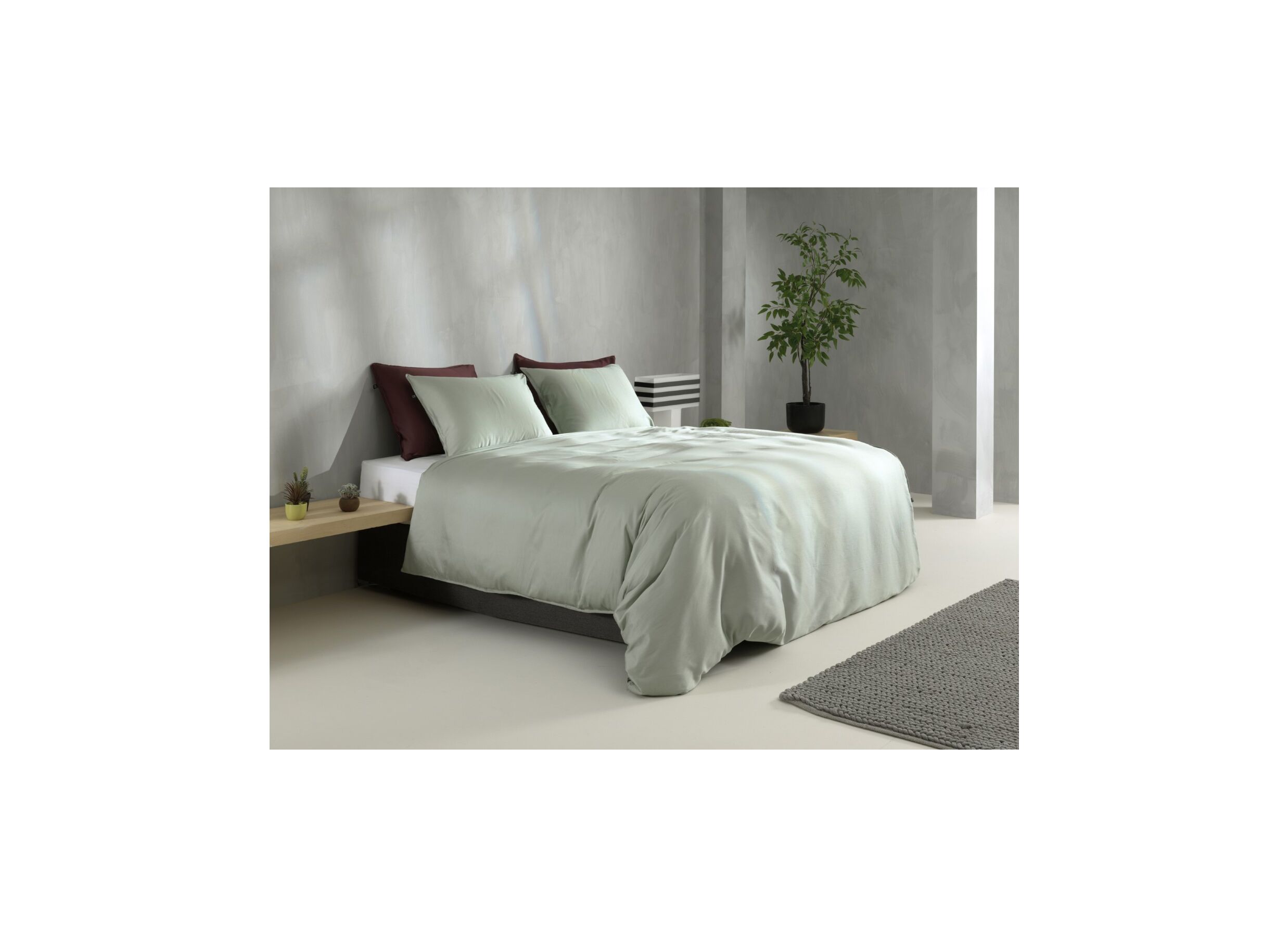 Foto ambiance - Housse de couette 200x220cm coton satin