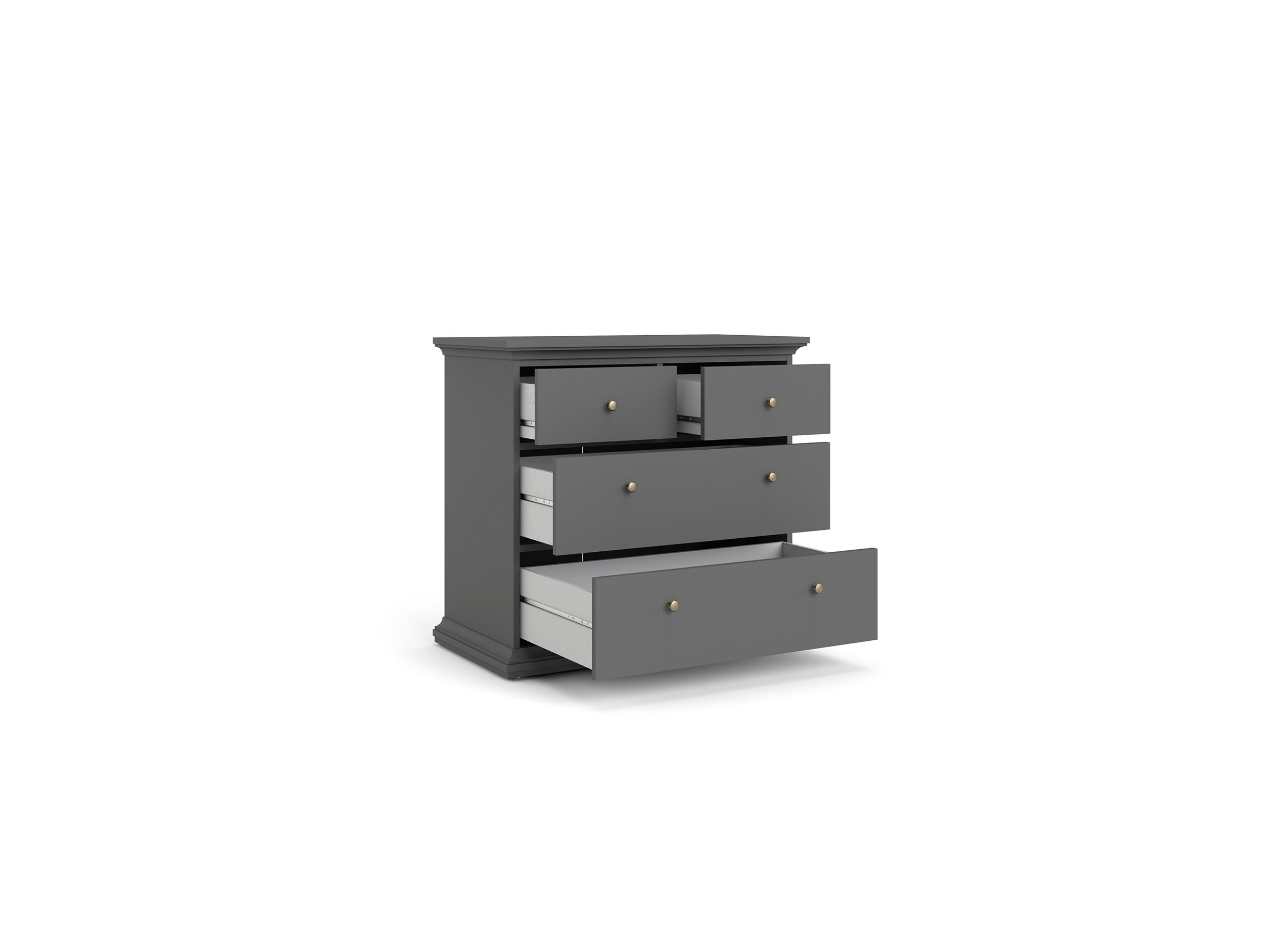 Disposition - Commode Paris 97x49x87cm décor - gris mat