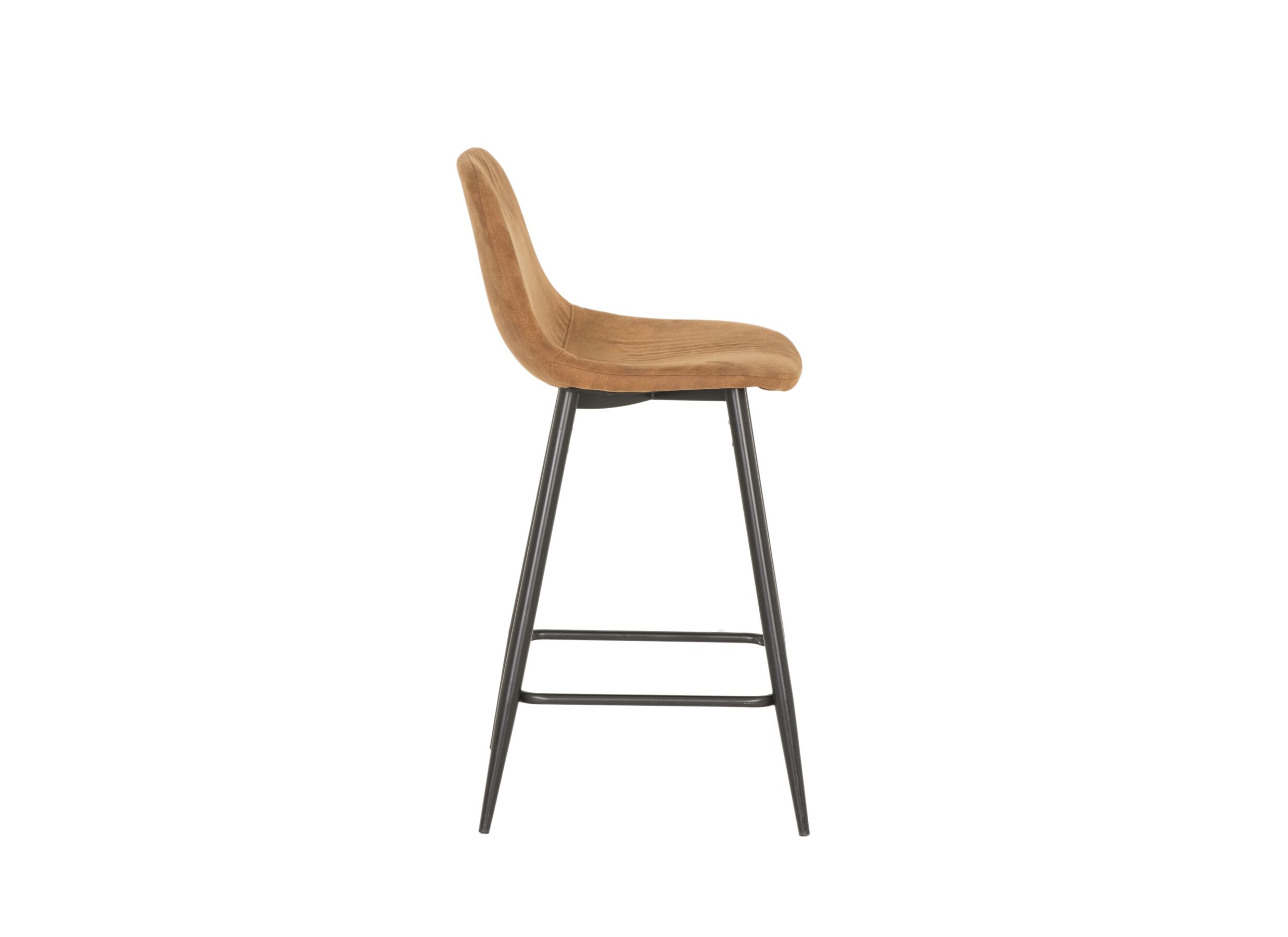 Chaise de bar Speech HA65cm - tissu - cognac