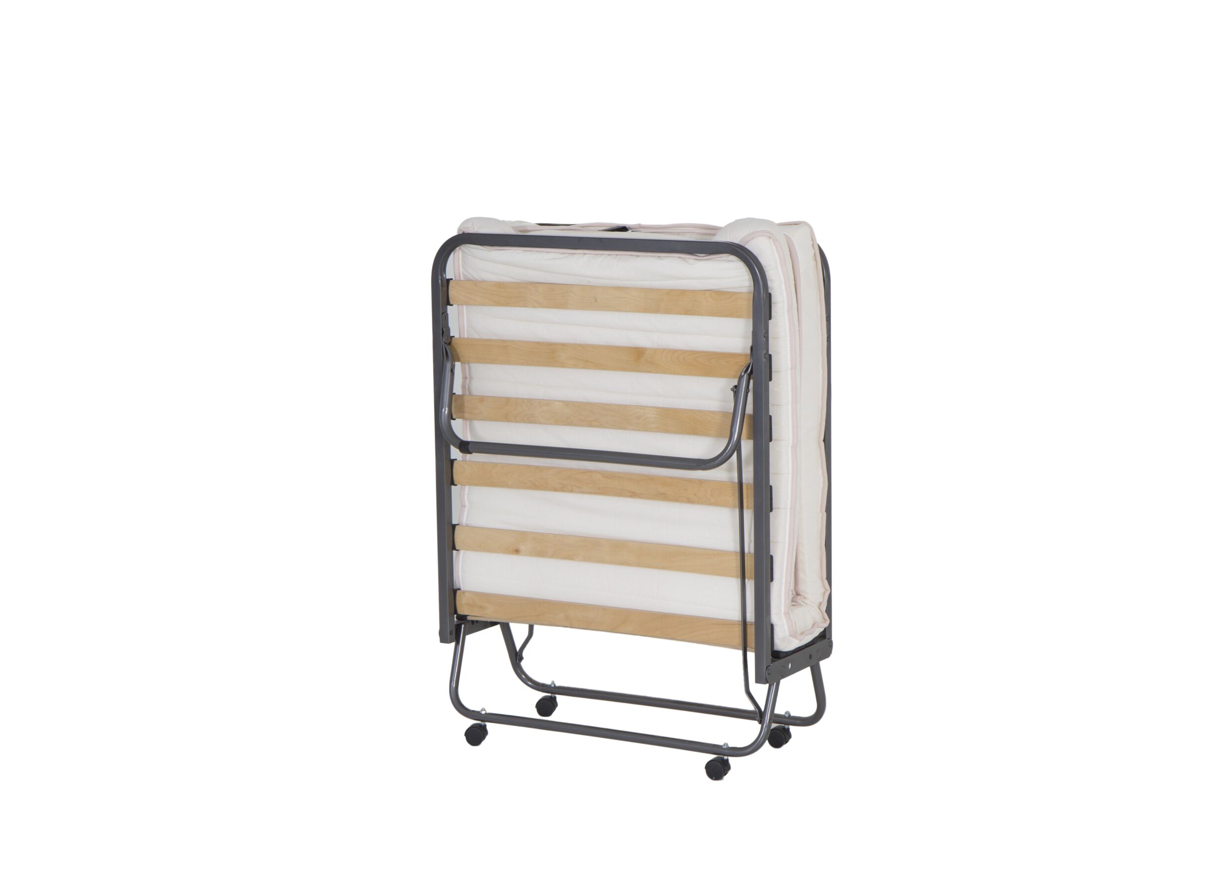 Logeerbed Morfeo 80x190cm - metaal - zwart & wit met matras en bodem