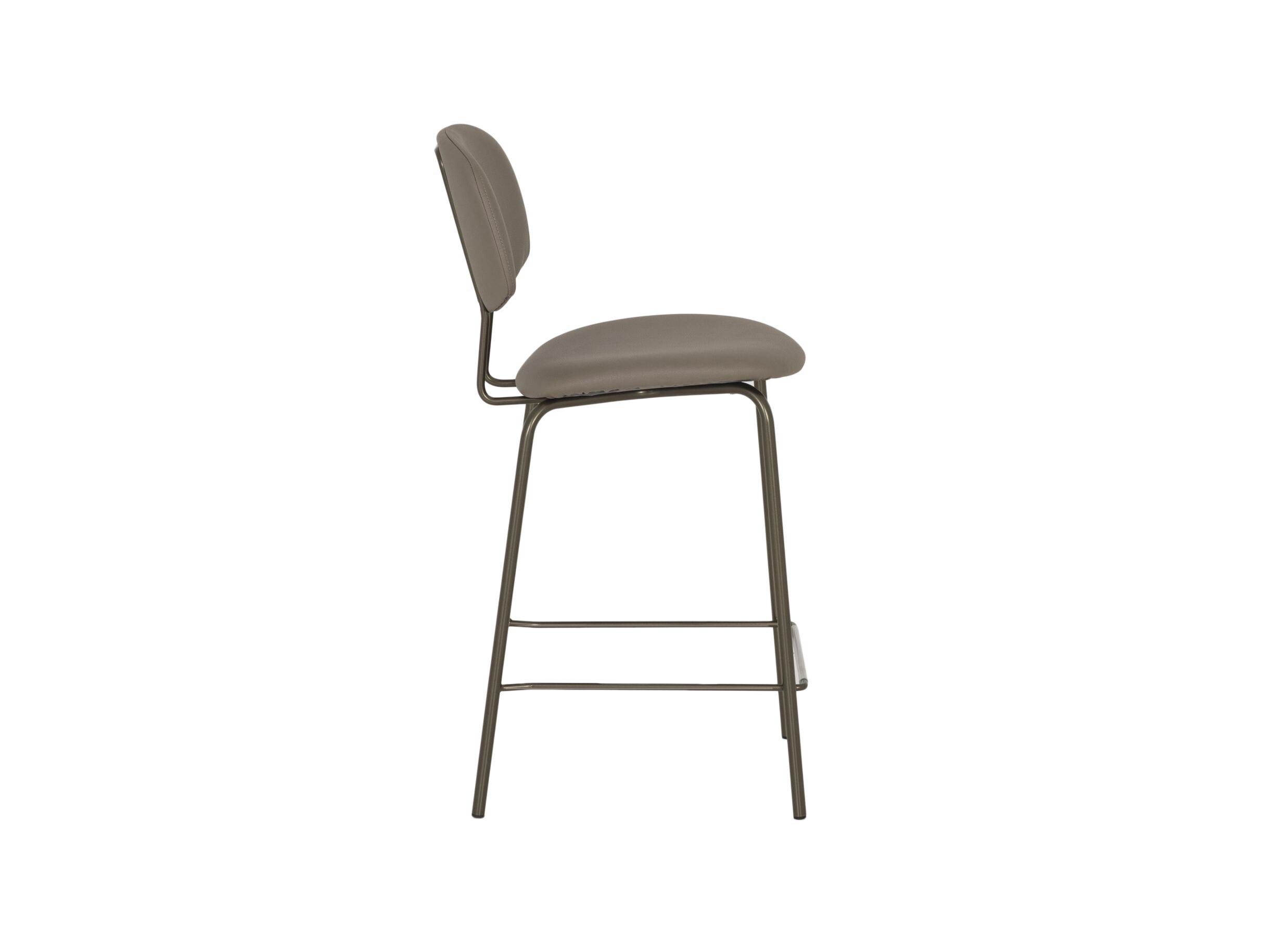 Barstoel Bistro ZH65cm - lederlook - donkerbrons/fango