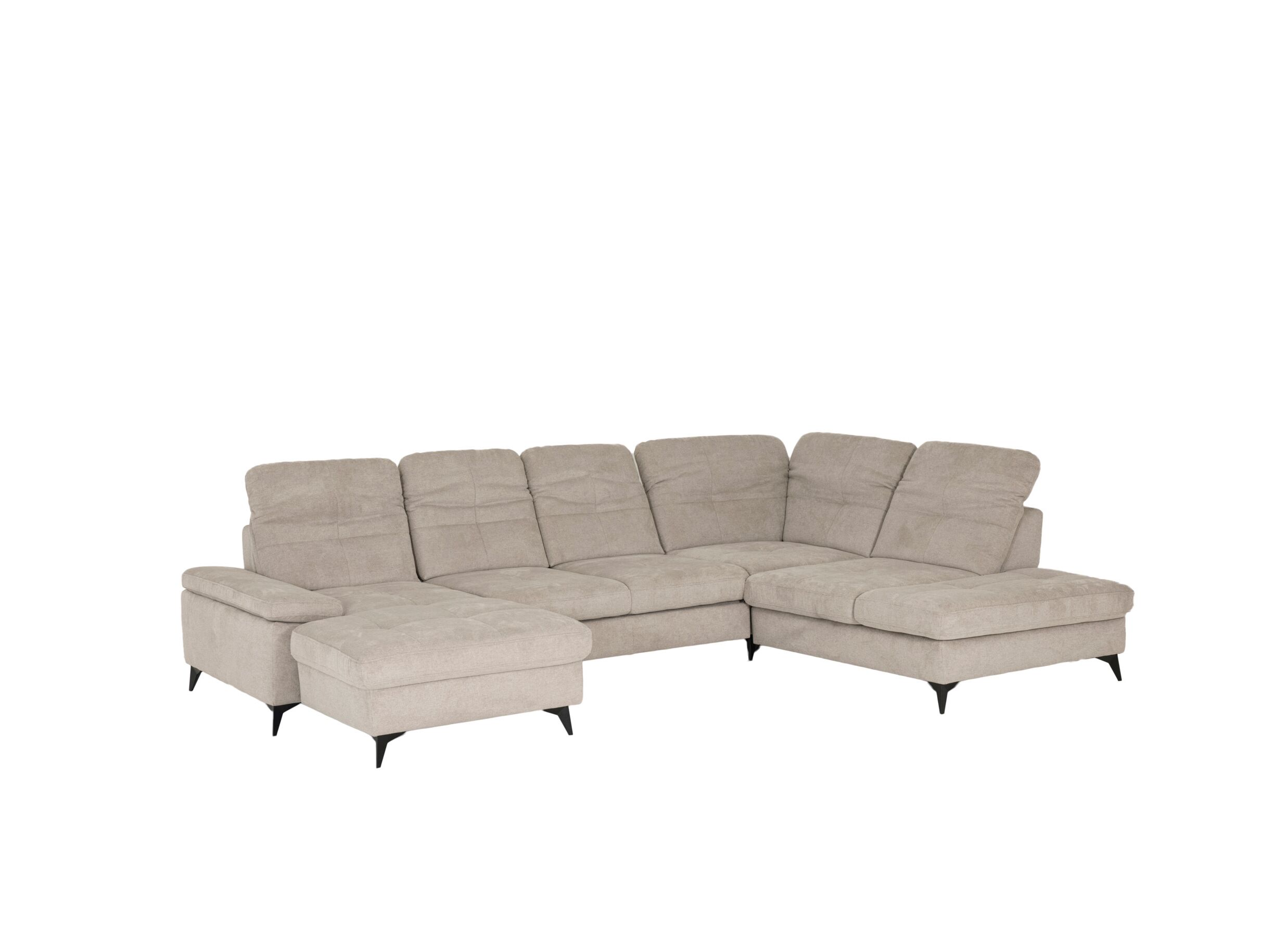 Aperçu - Canapé d'angle Naja 353x255cm - tissu - desert