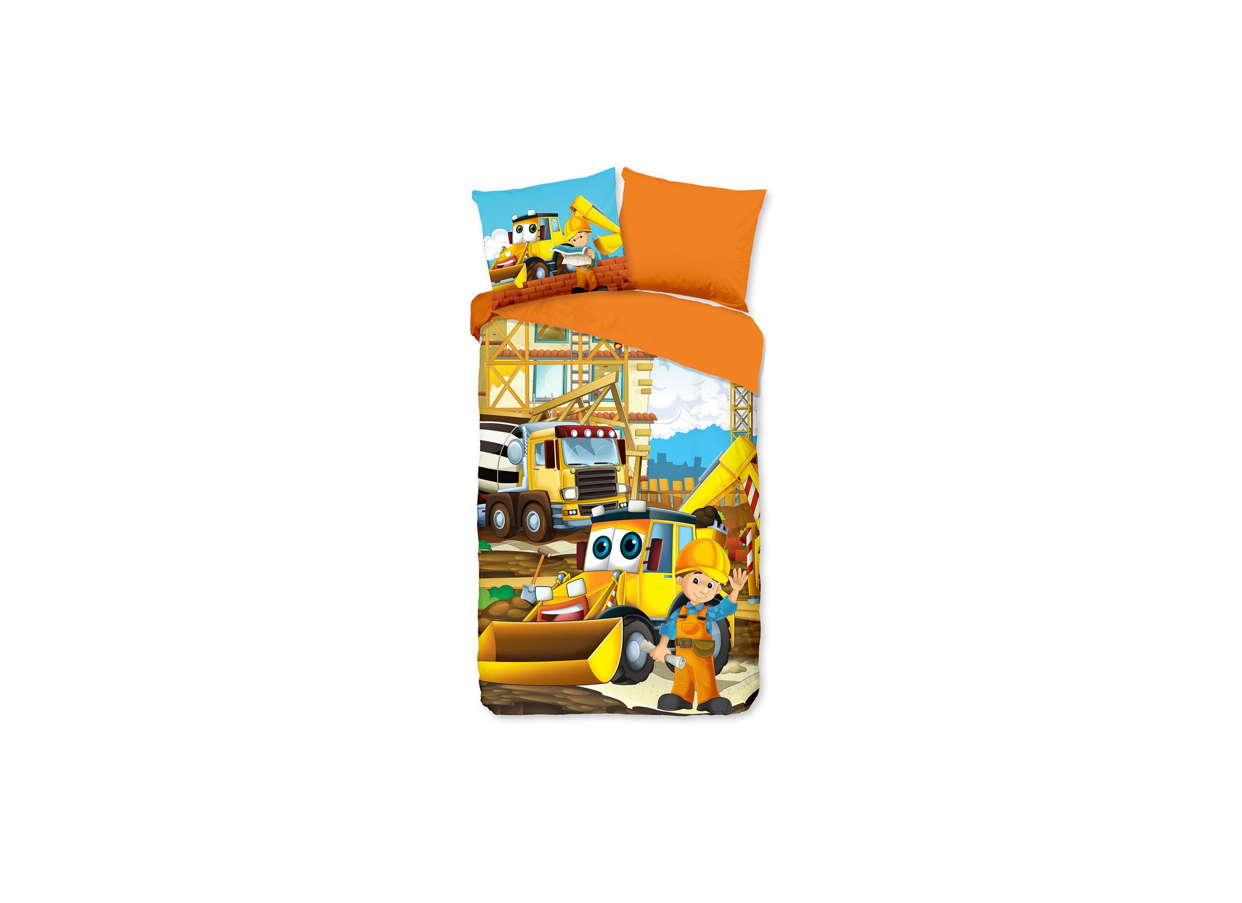 Housse de couette Building 140x220cm coton - Housse de couette Building 140x220cm coton