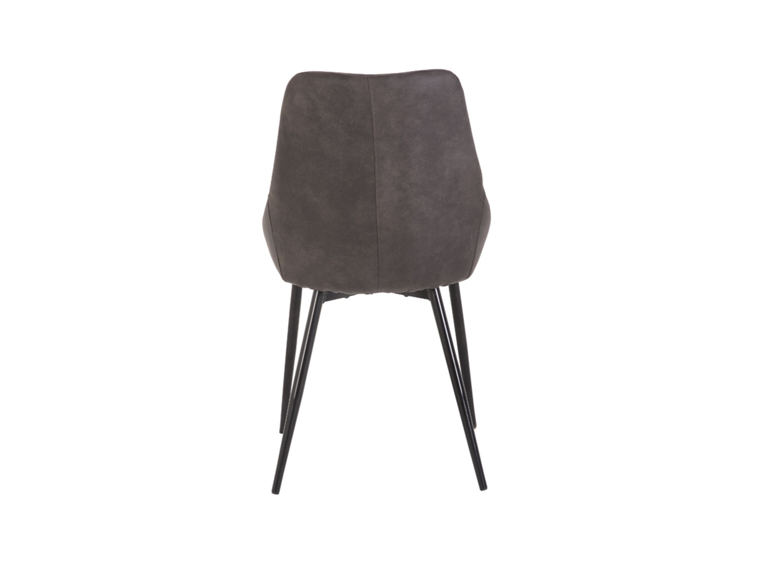 Chaise coque Flagey 48x49x86cm - microfibre - anthracite