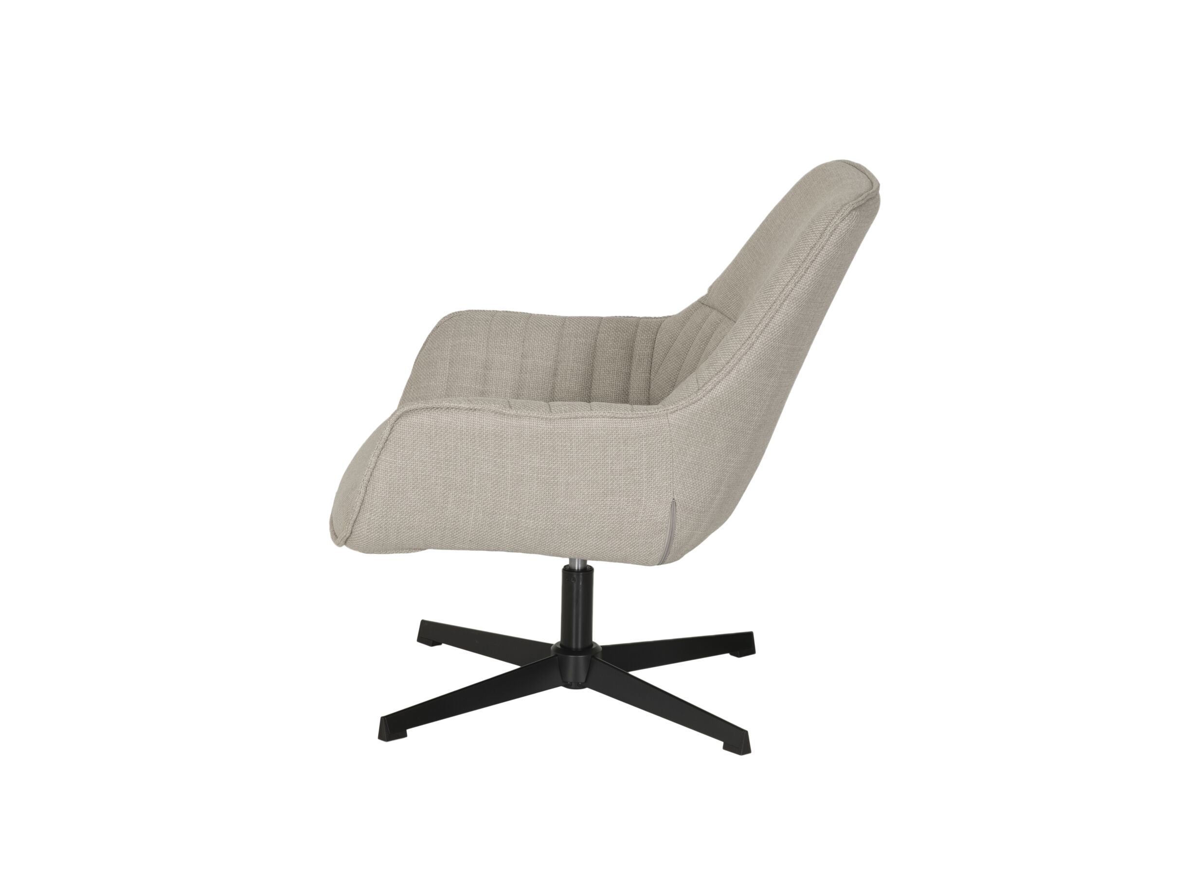 Fauteuil pivotant Tauris 78x90x82cm - tissu - beige