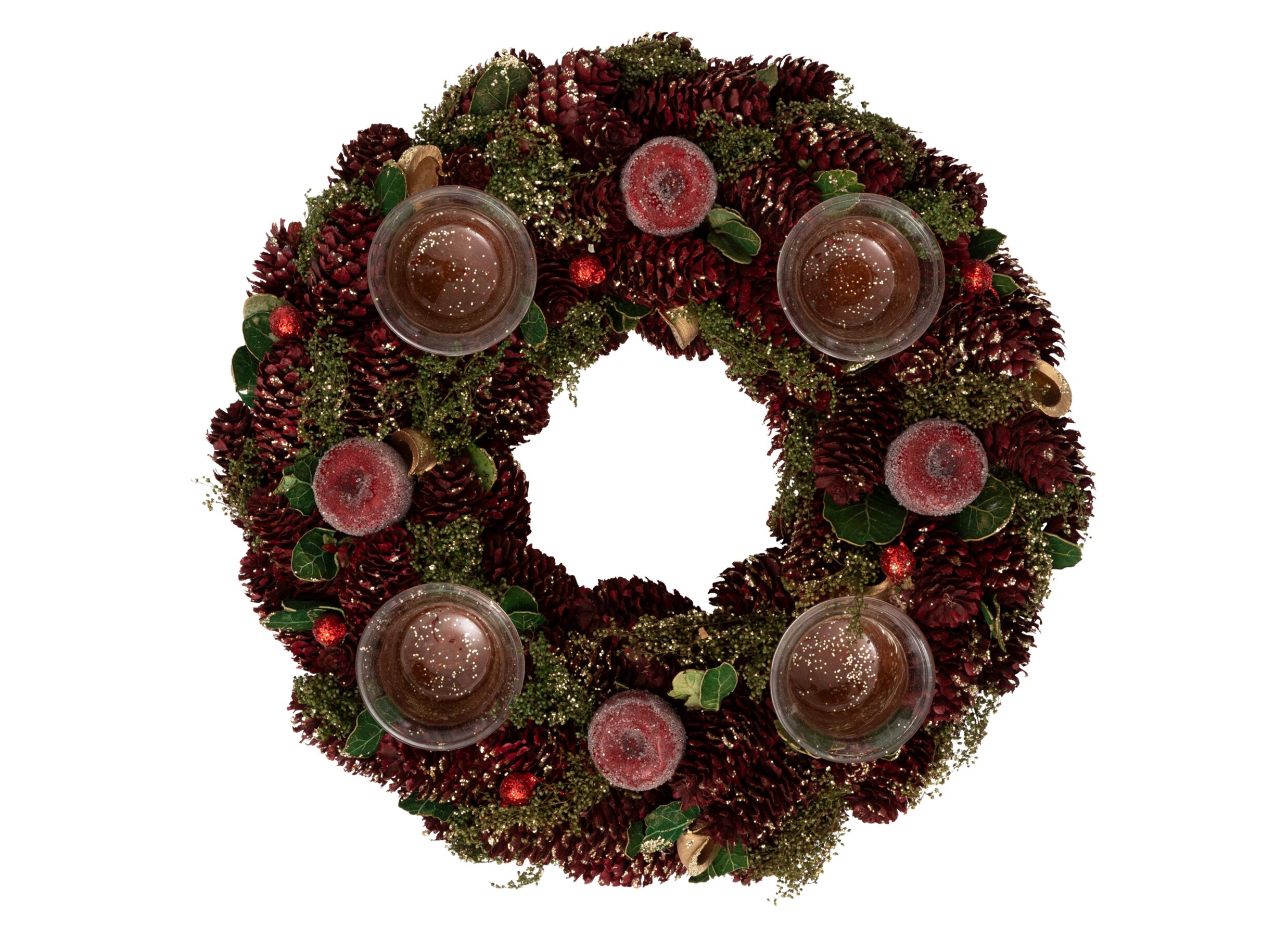 Overzichtsfoto - Kerstkrans rode appel Ø33x7cm