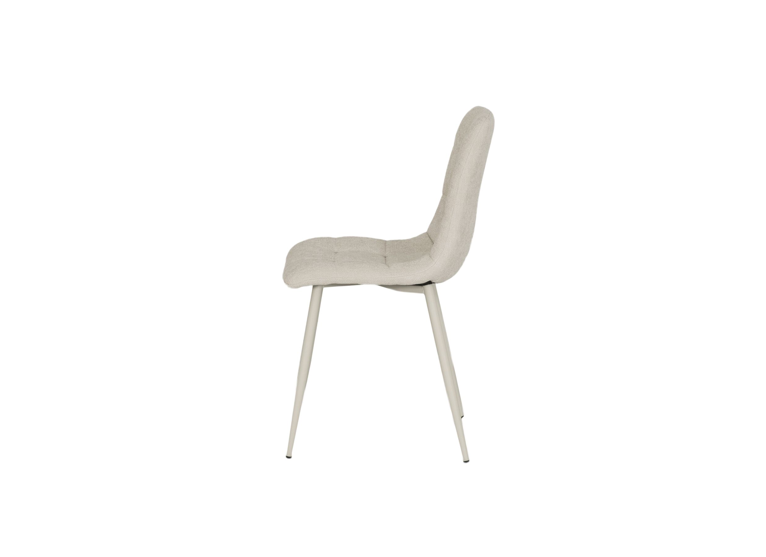 Aperçu - Chaise Churchill 46x54,5x85cm - métal/tissu - beige