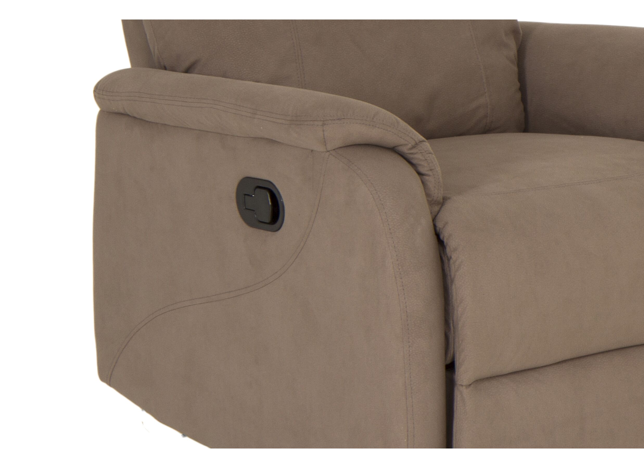 Detail - Fauteuil relax Gancedo tissu brun