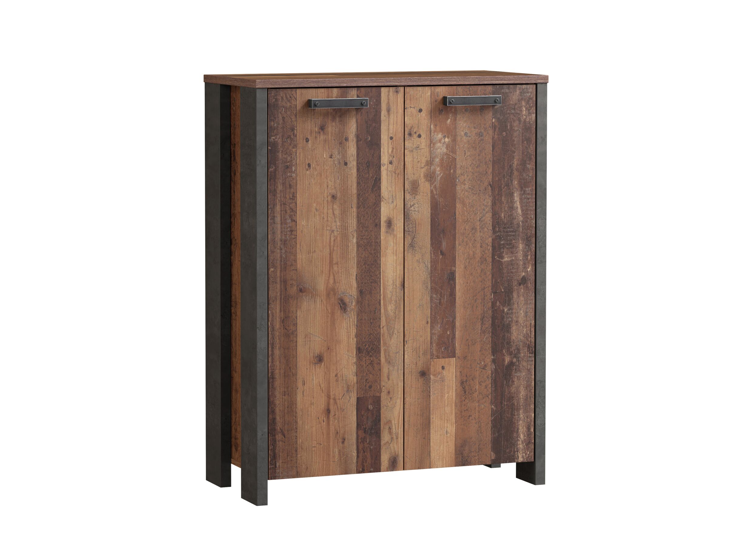 Opbergkast Clif-B 86cm - meubelplaat - old wood/beton